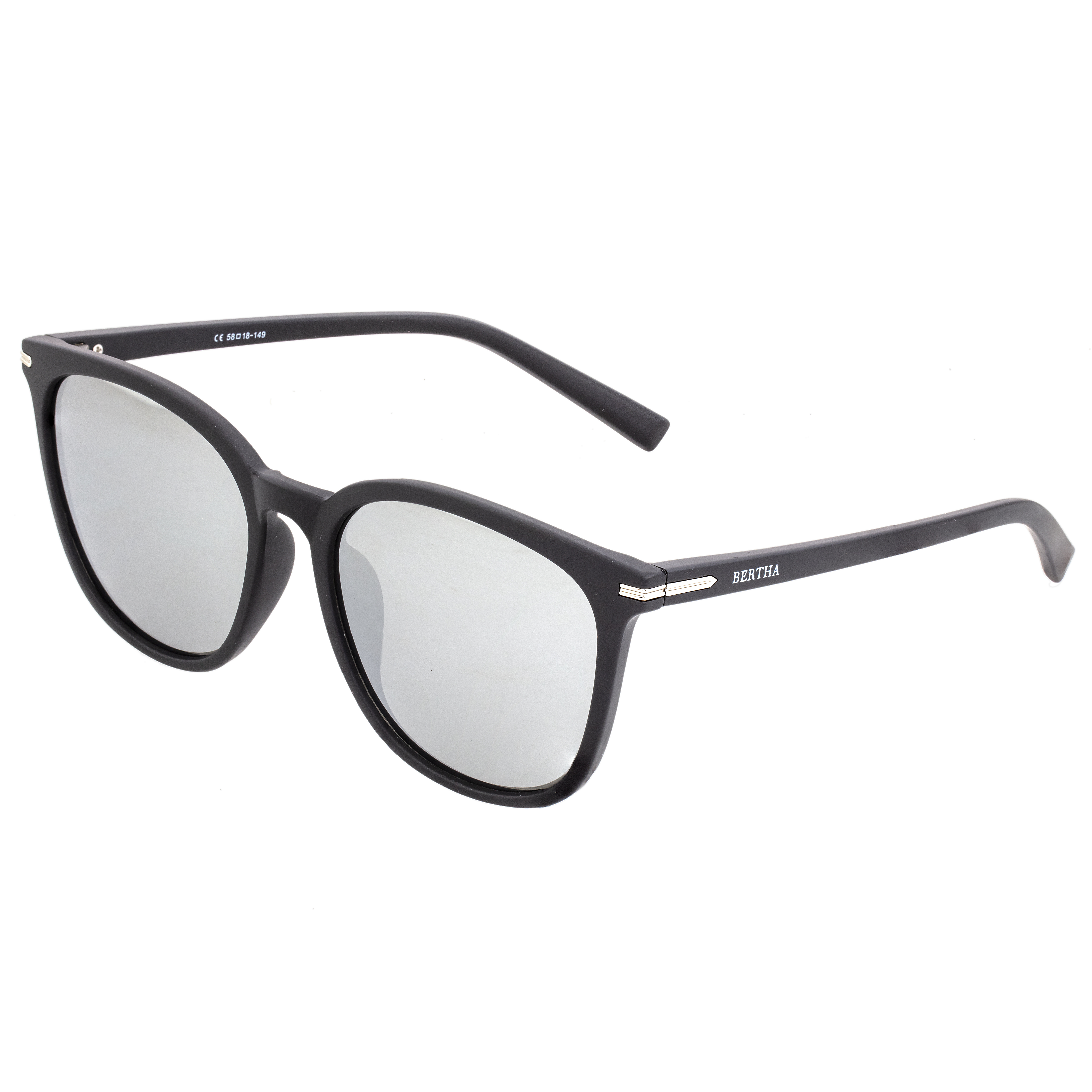 Bertha Womens Piper Polarized Sunglasses - Silver - One Size