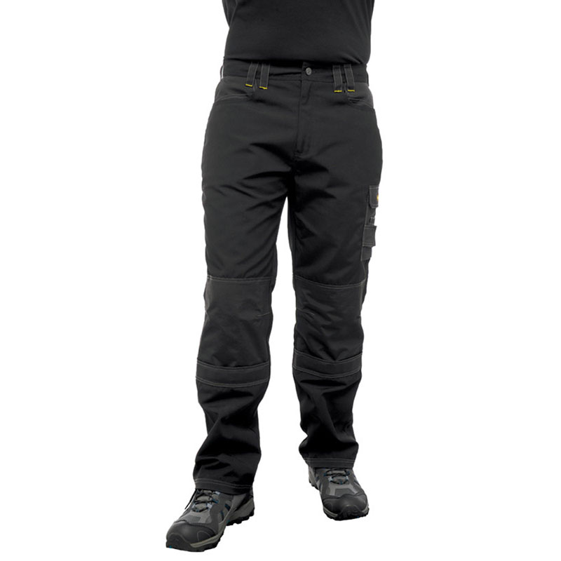 Regatta Hardwear Mens Holster Knee Pad Workwear Trousers - Black Cotton - Size 40W/34L