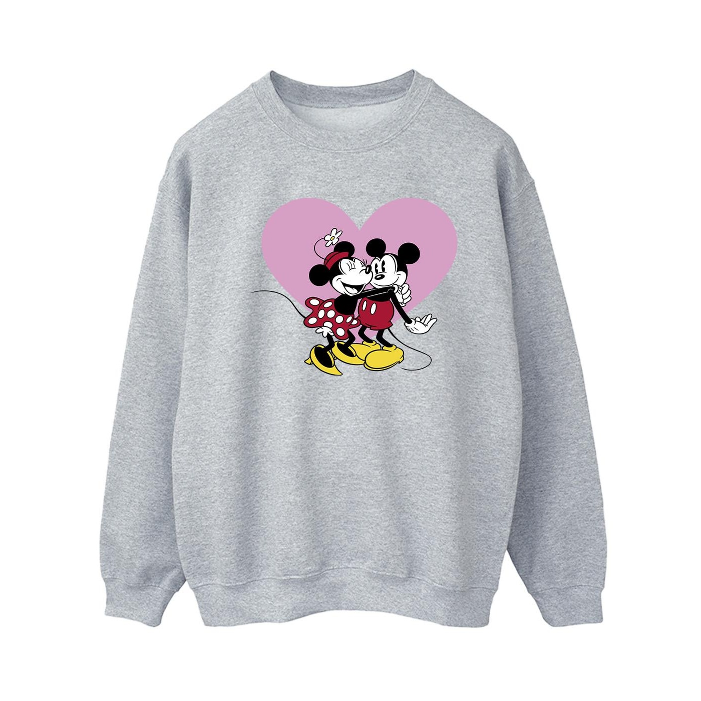 Thumbnail - Disney - "Mickey Mouse Love Languages" Sweatshirt für Damen (Grau)