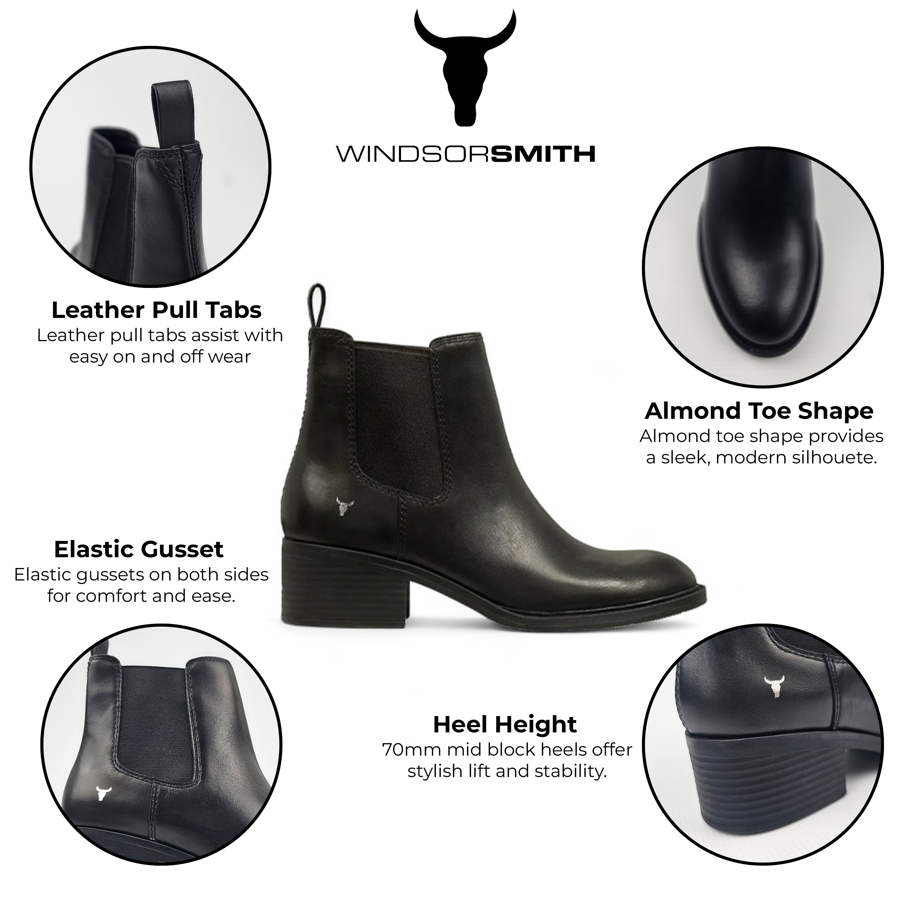 Windsor Smith Classic Leather Chelsea Boots Replace dam – bild 2