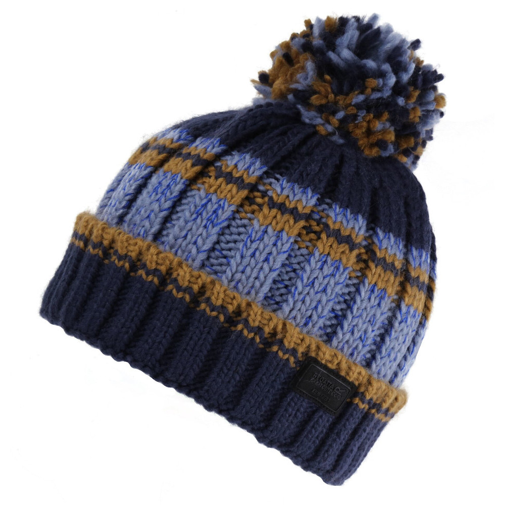 Regatta Mens Davion VI Acrylic Knitted Turn Up Beanie - Navy - One Size
