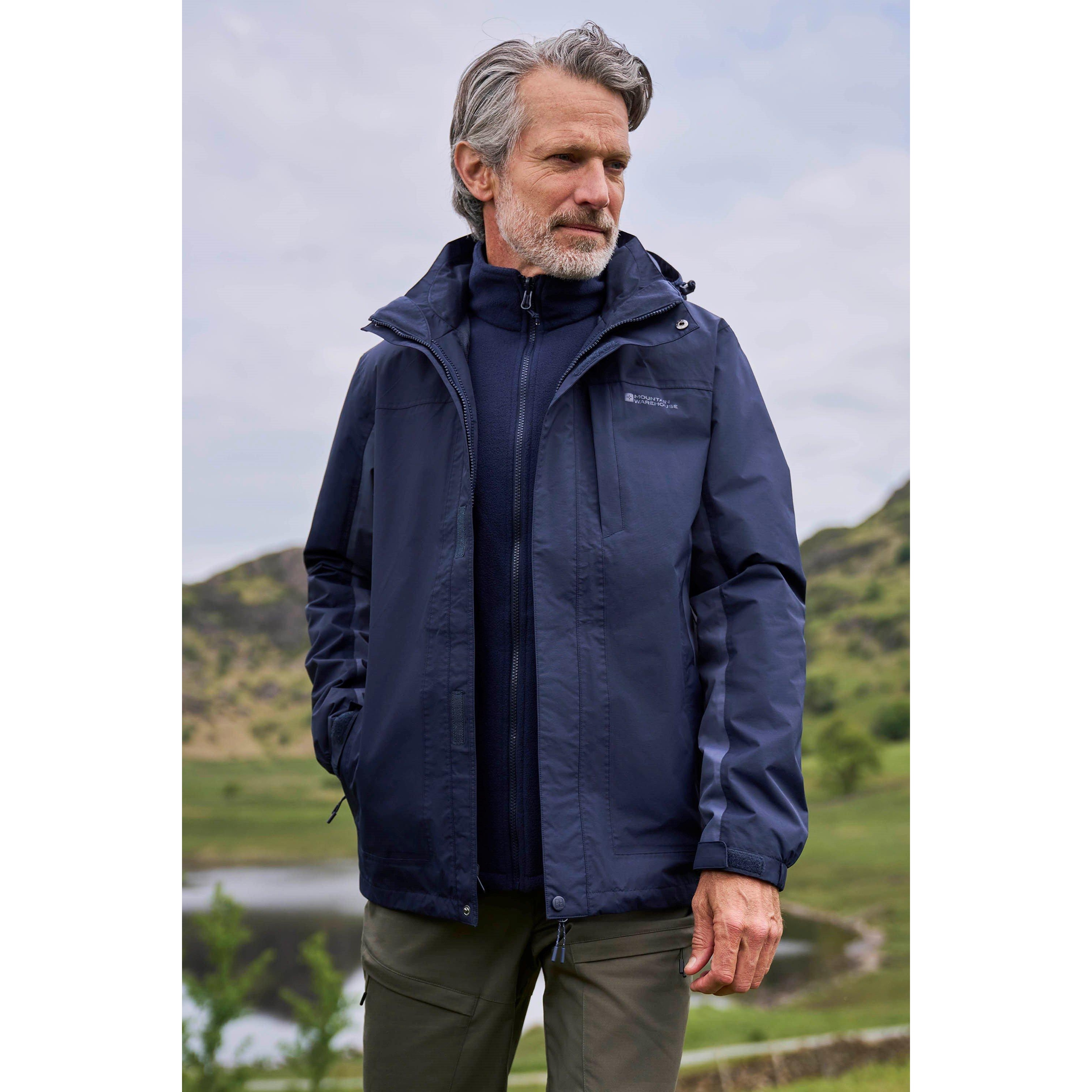 Thumbnail - Mountain Warehouse - "Thunderstorm" Jacke, wasserfest 3 in 1 für Herren (Dunkelblau)