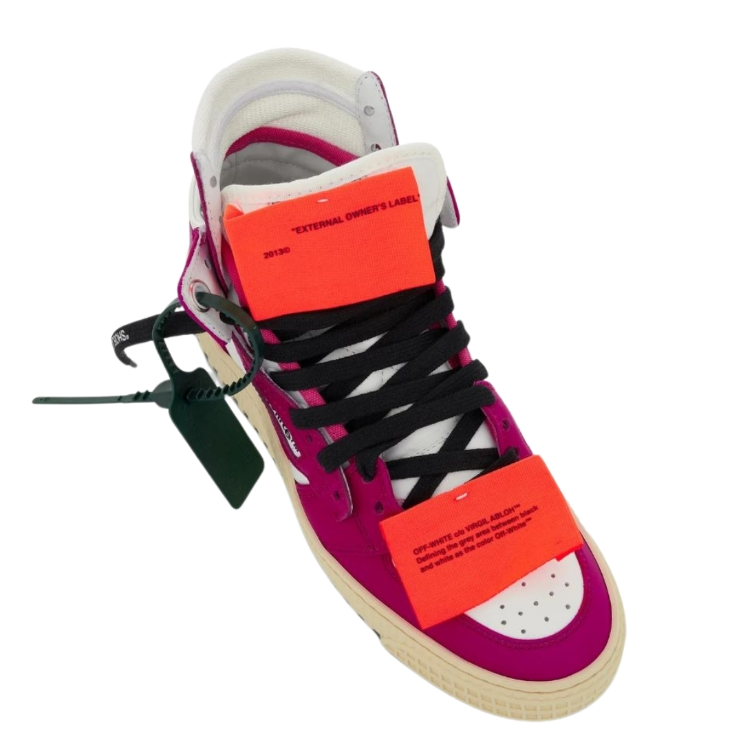 Off-White Off Court 3.0 Fuchsia High Top läder sneakers dam – bild 2