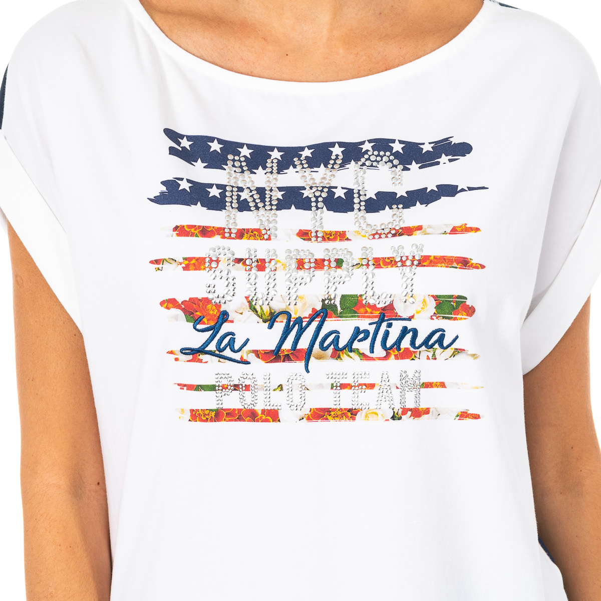 LA MARTINA Kortärmad T-shirt för kvinnor LWR308 dam – bild 2