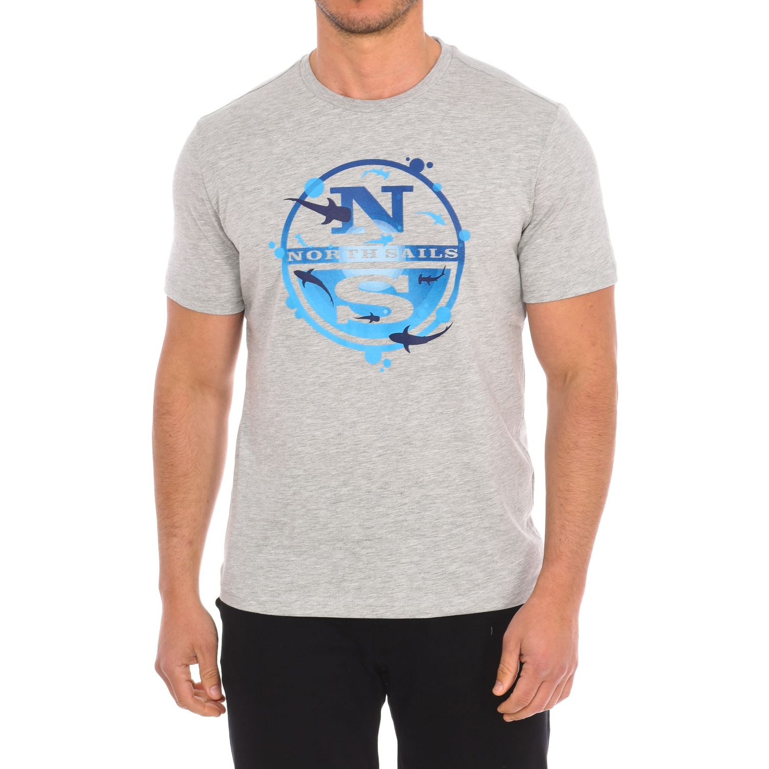 North Sails Mens Short sleeve t-shirt 9024120 man - Grey - Size Medium