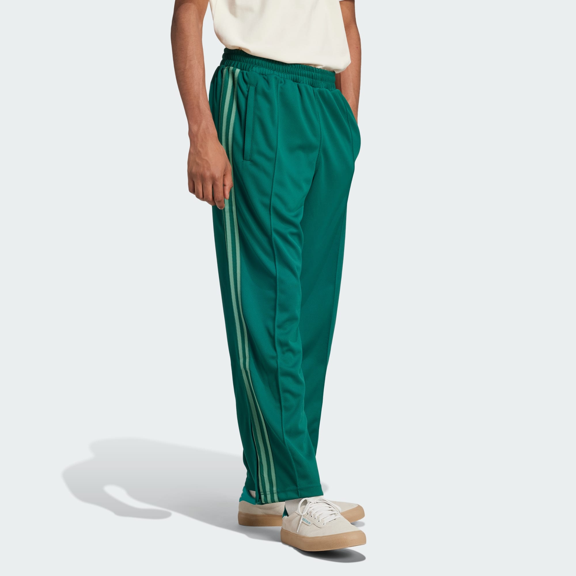 adidas Originals Mens Pintuck Pants - Forest Green Recycled Material - Size Large