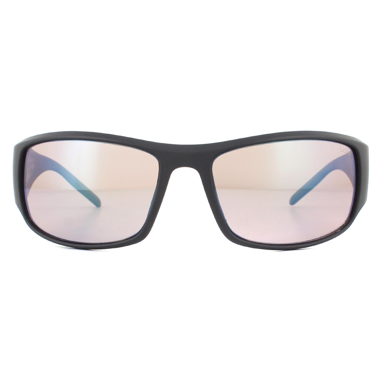 Bolle Unisex Sunglasses King BS026007 Matte Black Phantom+ Photochromic Polarized 85% - One Size