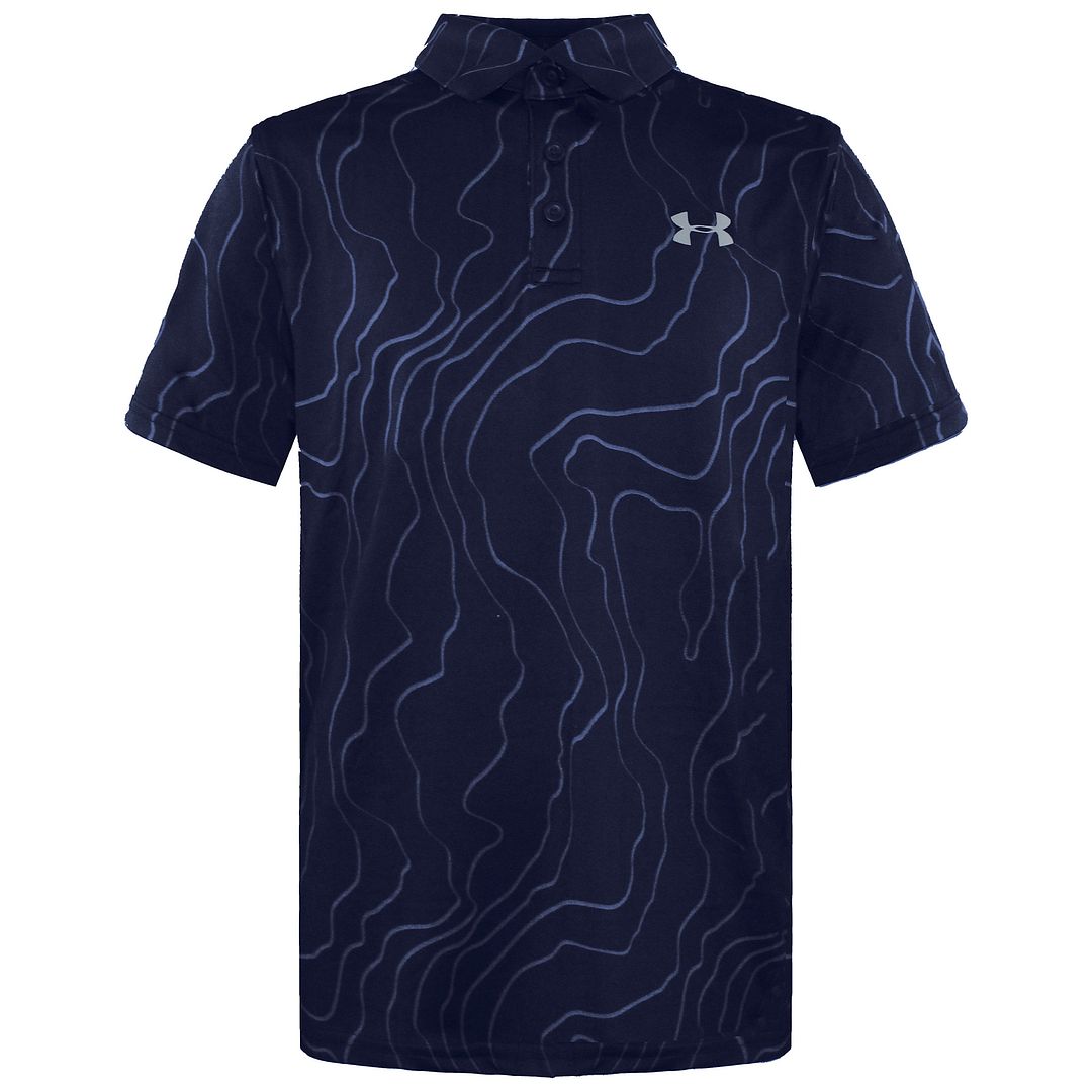 Under Armour PlayOff Poloshirt korte mouw Navy met kraag 1350170 408