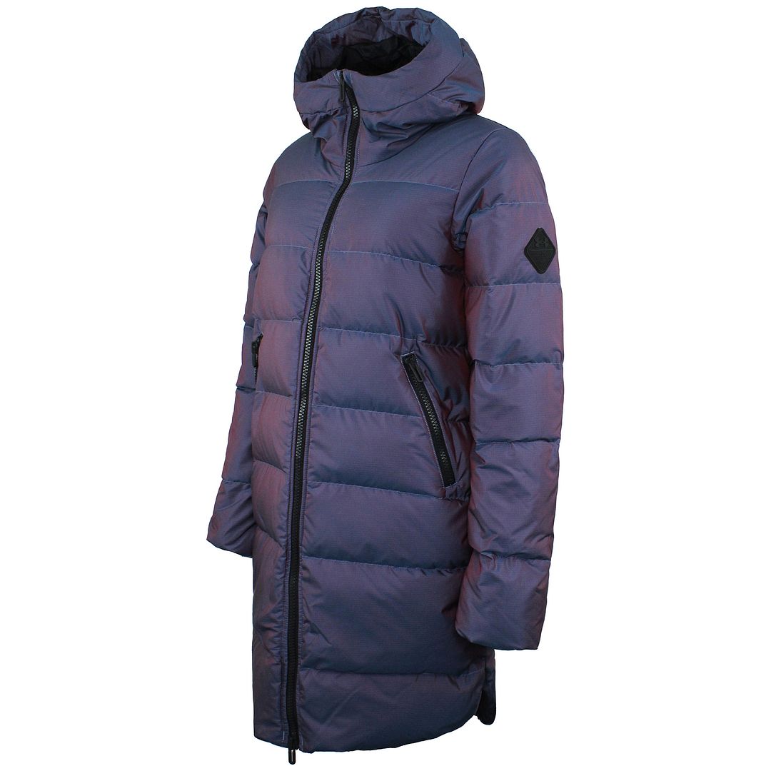UNDER ARMOUR ColdGear Marinblå Dam Iridescent Parka Hooded Coat 1365812 422 jackor – bild 2