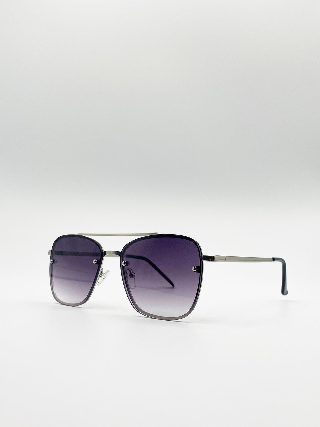 SVNX Mens Silver Aviator Sunglasses with Metal Frames Metal (archived) - One Size