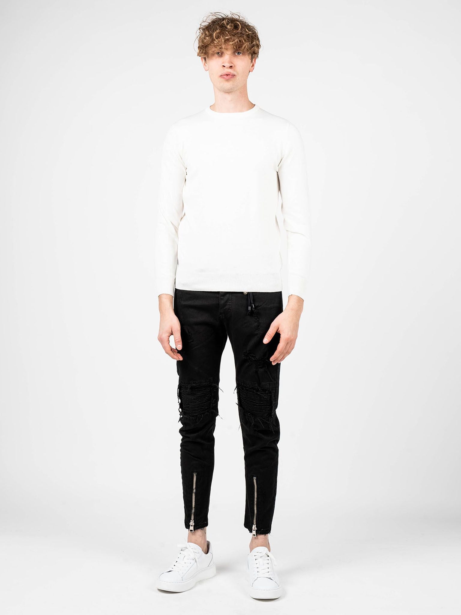 Xagon Man Pullover C-ringad Herr stickade tröjor – bild 2