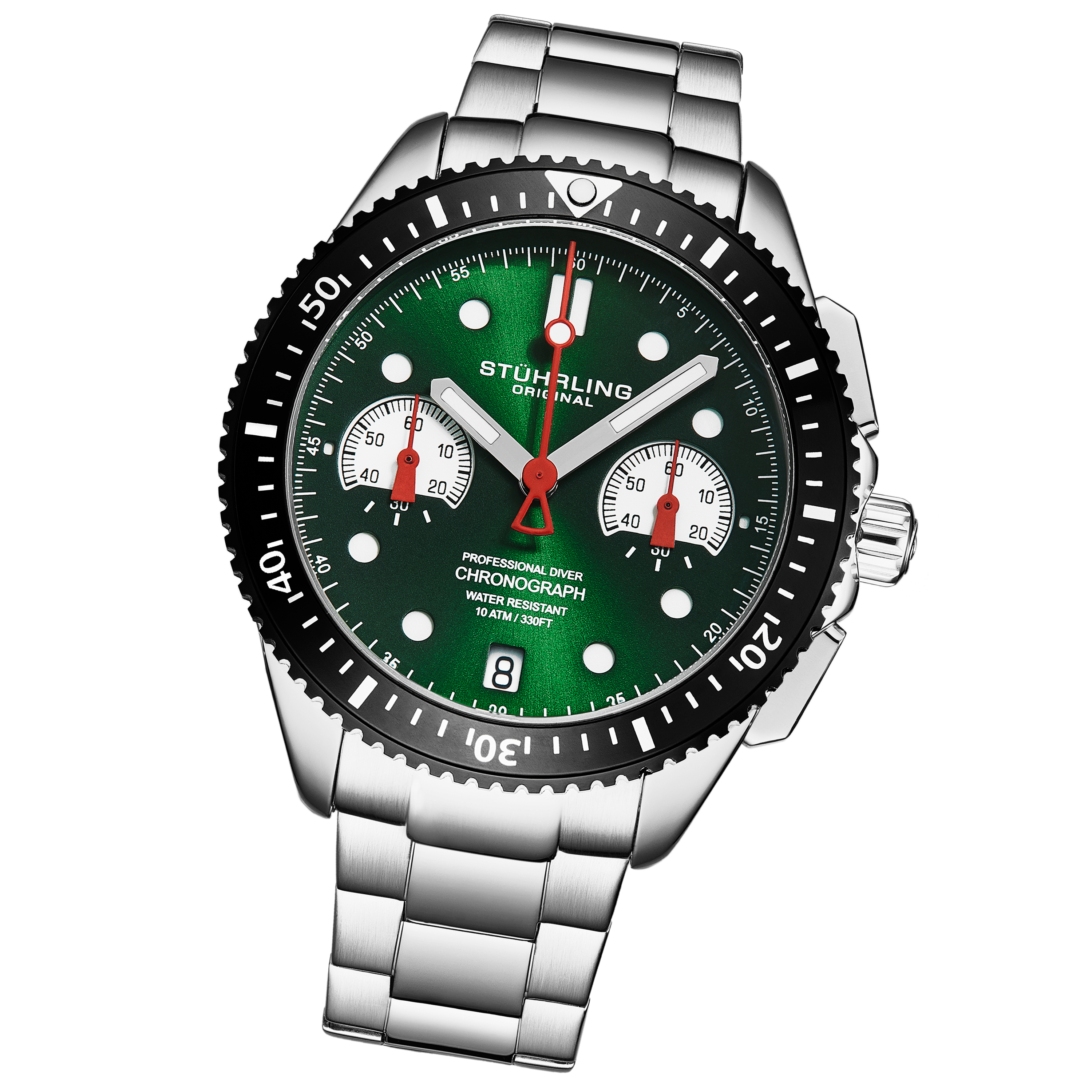 Stührling Velocity 4016 Quartz 42 mm kronograf analoga klockor herr – bild 2