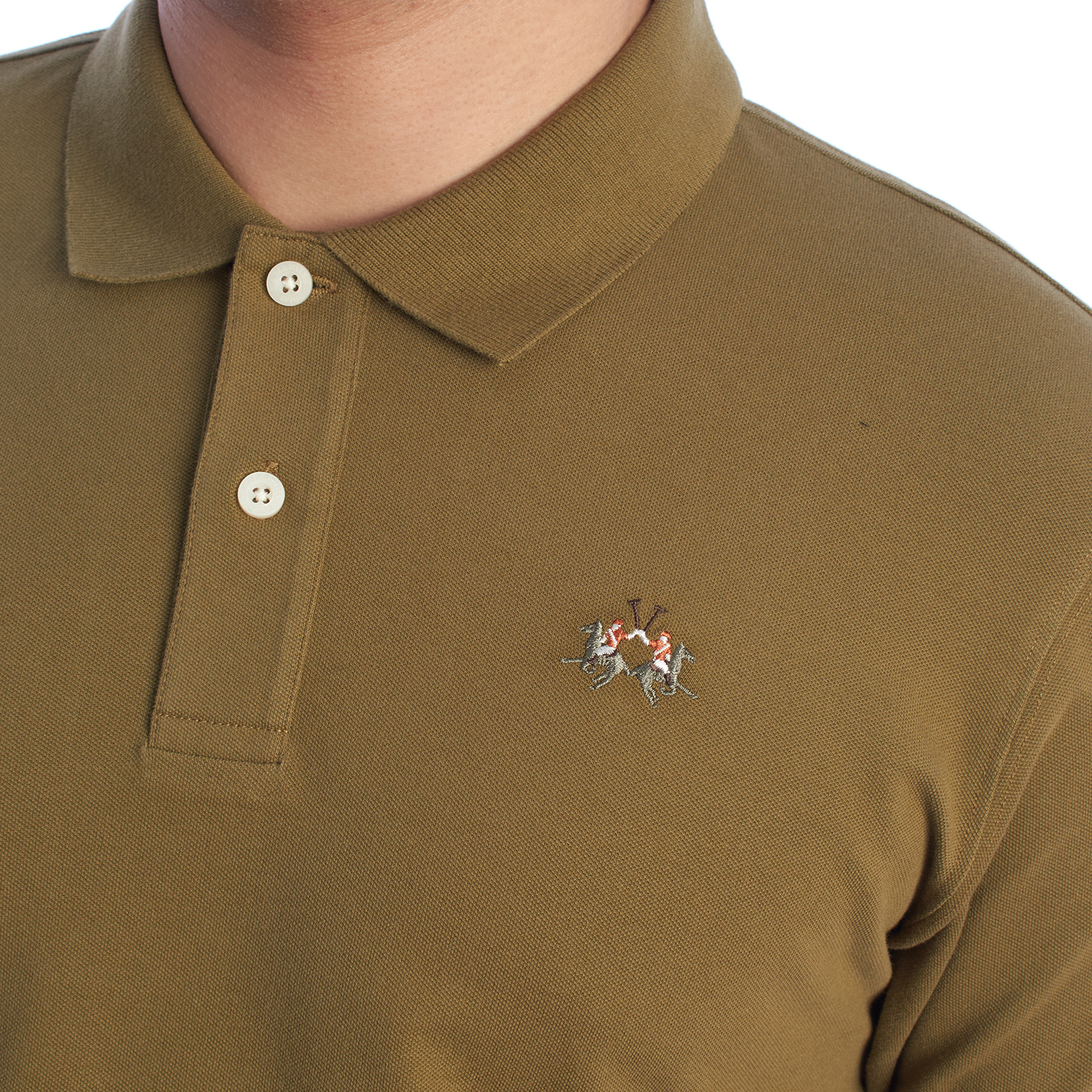 LA MARTINA YMP002-PK001 Slim Fit kortärmad pikétröja för män herr – bild 2