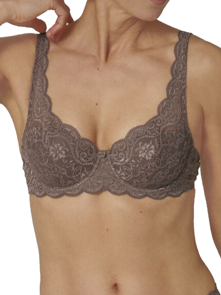 Triumph Womens Amourette 300 WHP Half Cup Padded Bra - Grey - Size 32E