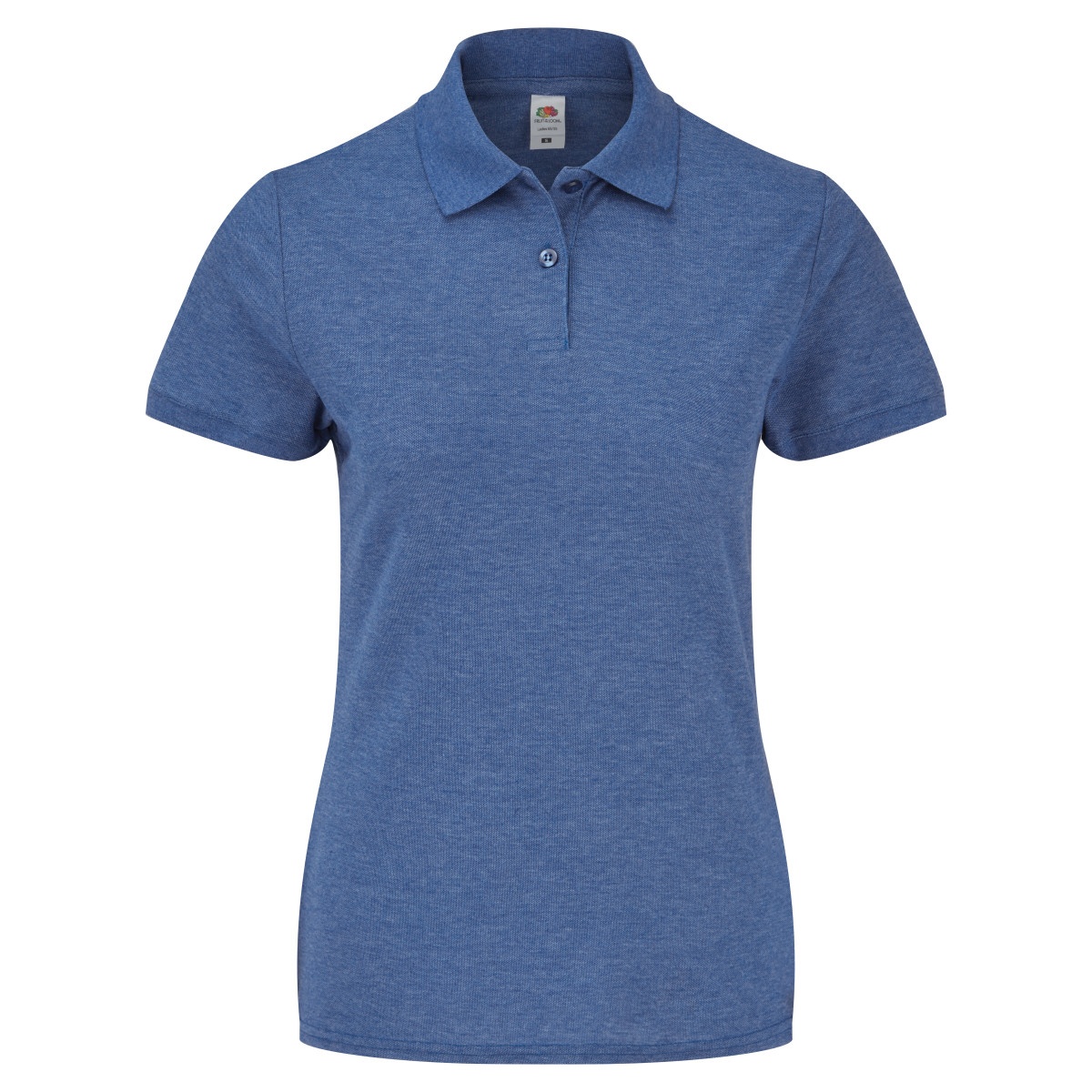 Thumbnail - Fruit Of The Loom Womens Lady-Fit 65/35 Kurzarm-Poloshirt (Heather Royal)
