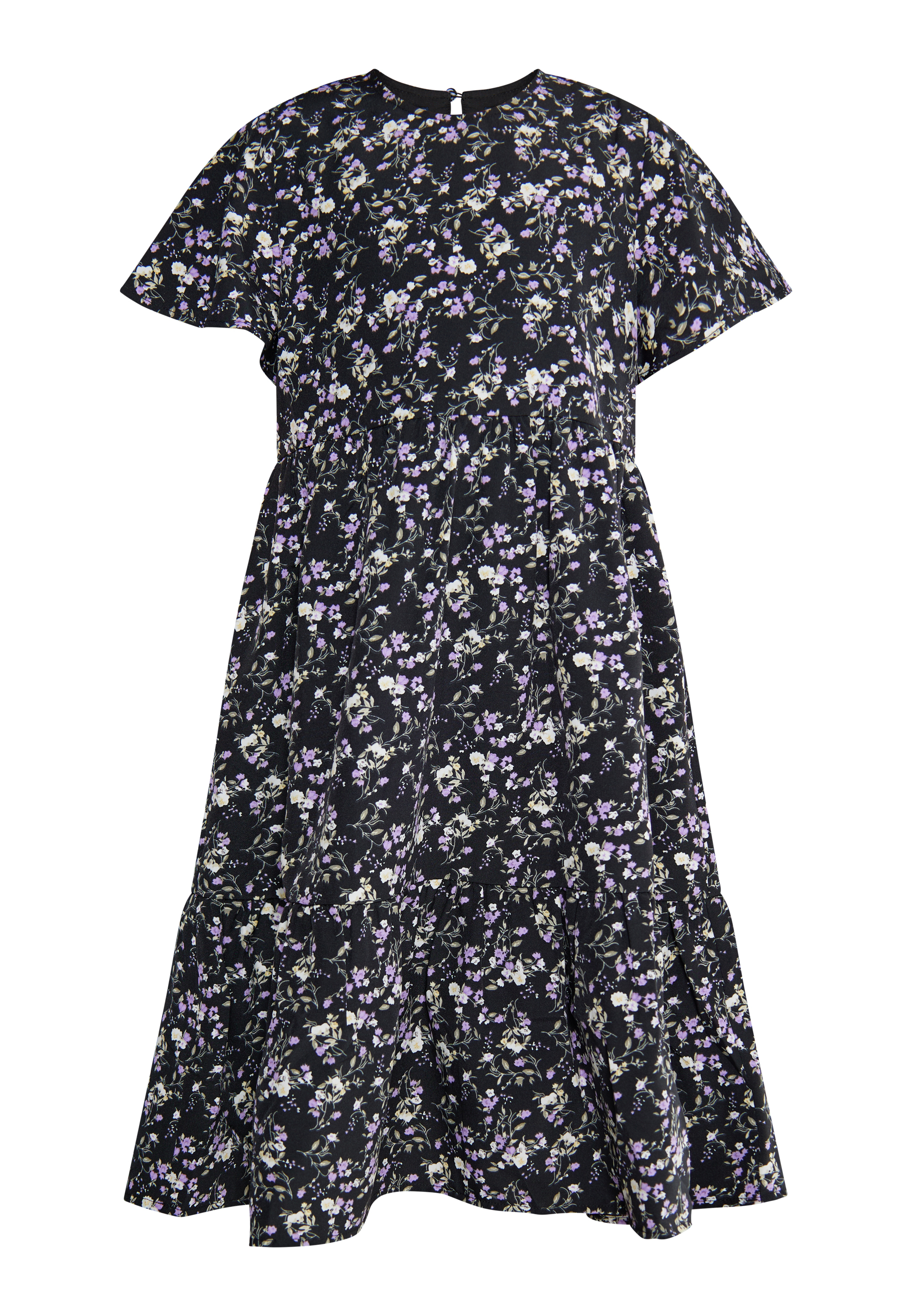 Thumbnail - Dreimaster Kleid Mädchen (Kids) schwarze Blume