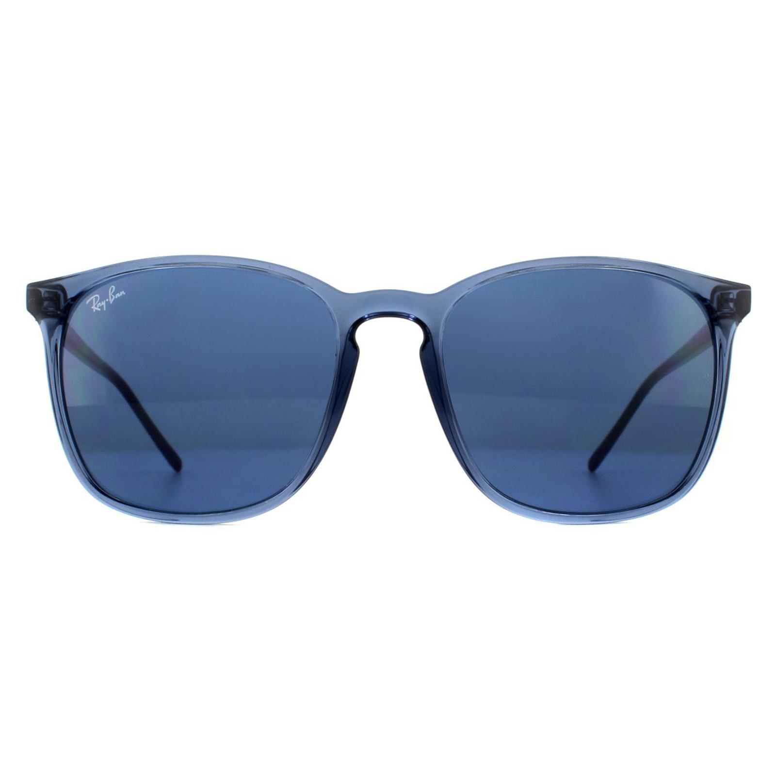 Ray-Ban Square Mens Transparent Blue Gradient Sunglasses - One Size