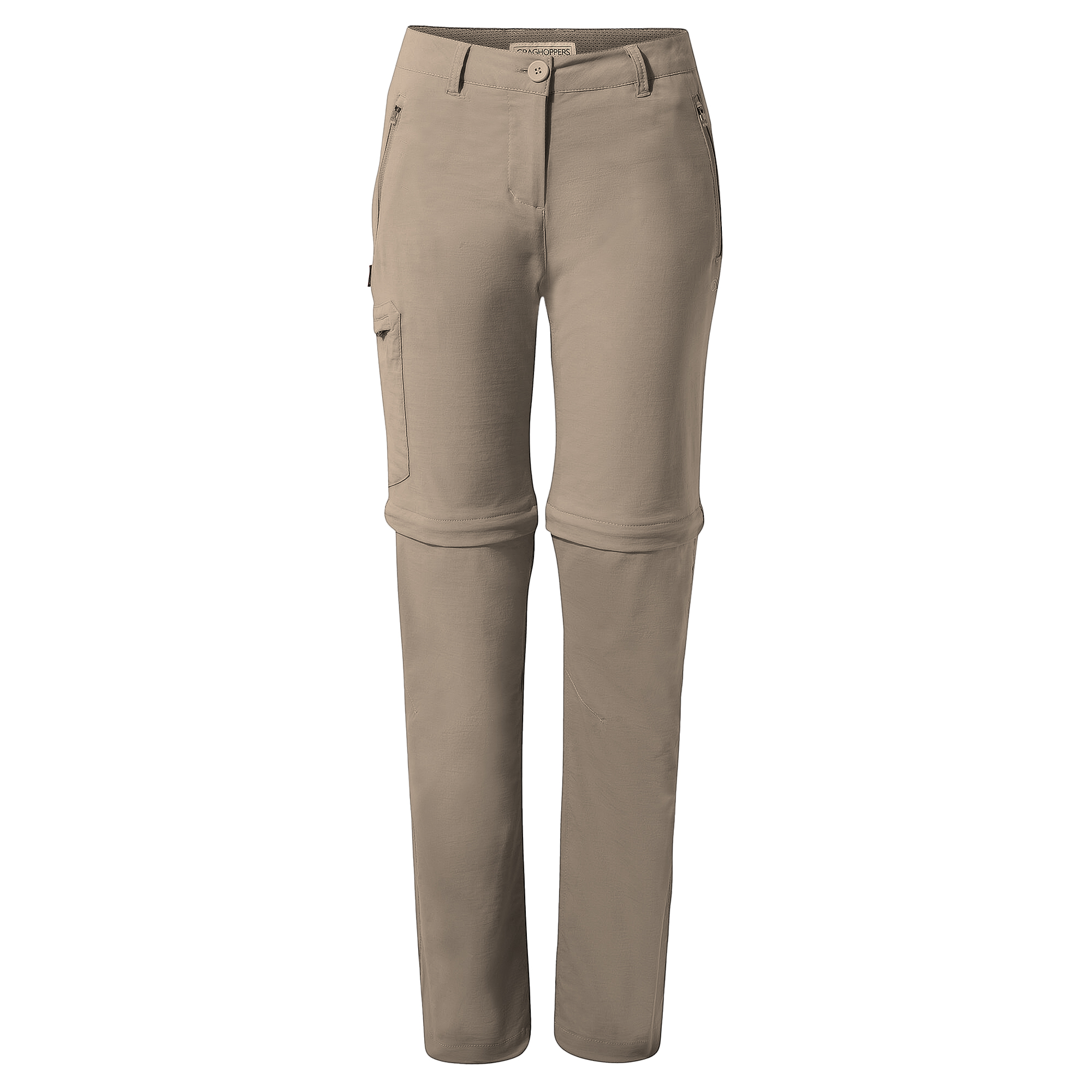 Craghoppers Womens/Ladies NosiLife Pro II Convertible Trousers (Mushroom) - White - Size 8 Long
