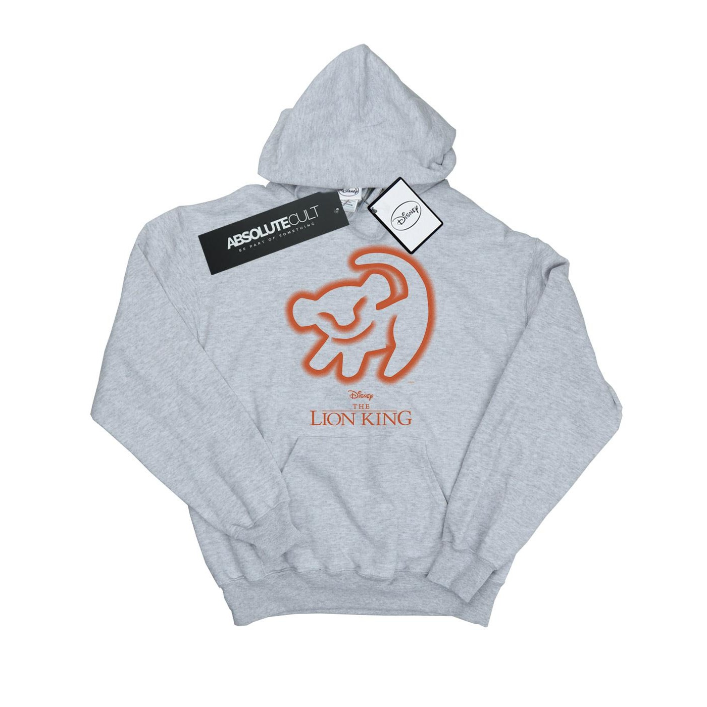 Thumbnail - Disney - "The Lion King Cave Drawing" Kapuzenpullover für Herren (Grau)