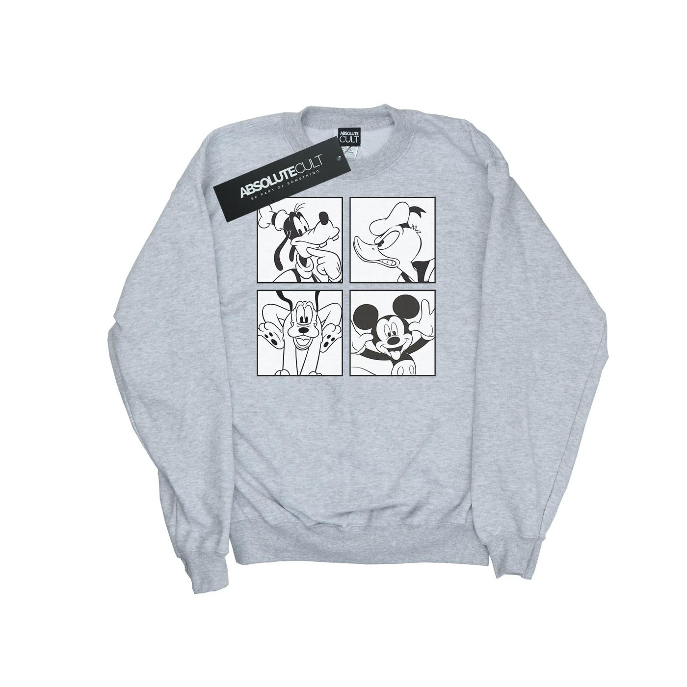Thumbnail - Disney - "Mickey, Donald, Goofy And Pluto Boxed" Sweatshirt für Herren (Grau)