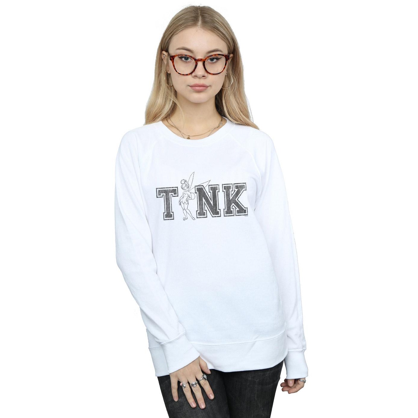 Disney Womens/Ladies Tinker Bell Collegiate Tink Sweatshirt (White) dam – bild 2