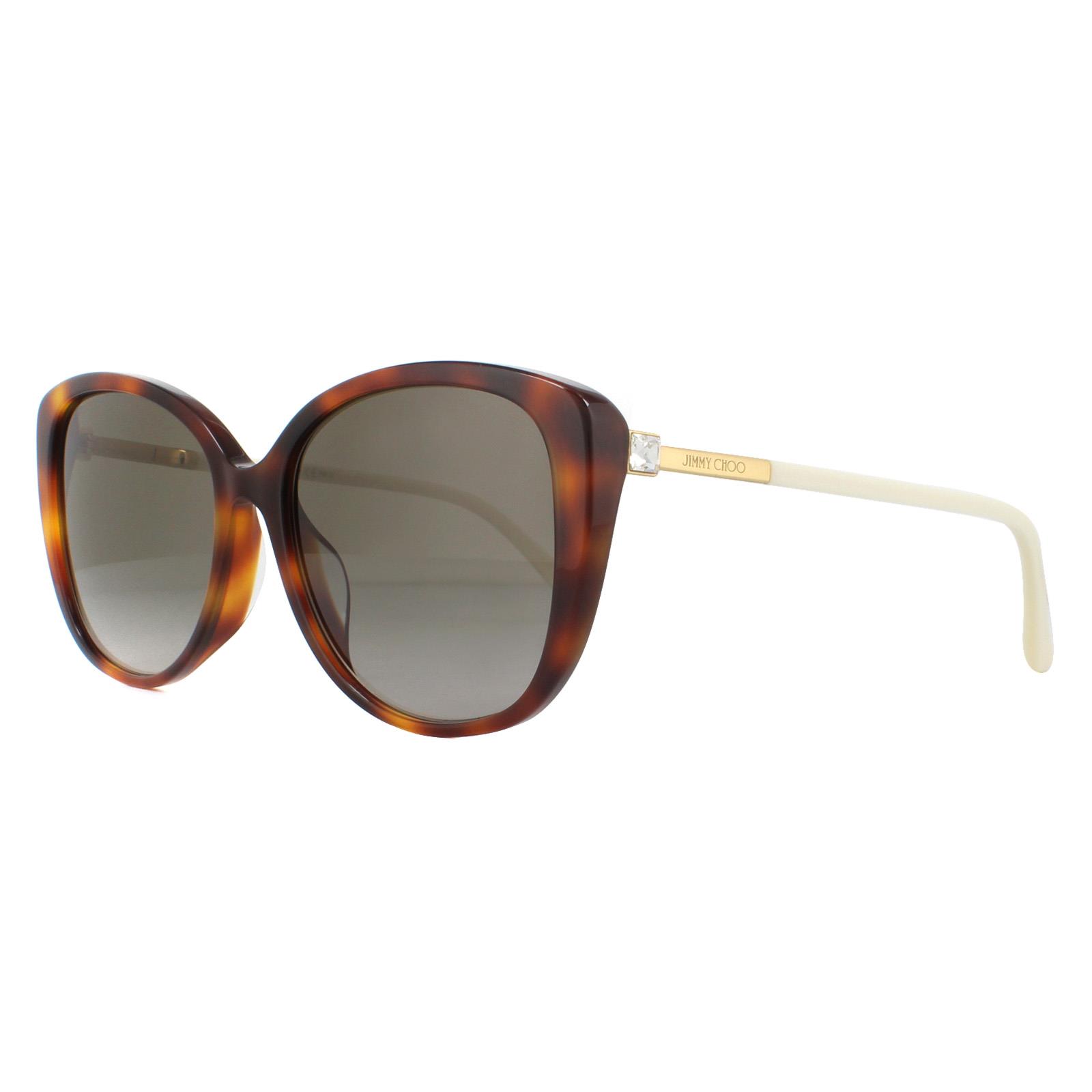 Jimmy Choo Solglasögon ALY/F/S 086 HA Havana Brown Brown Gradient dam – bild 2