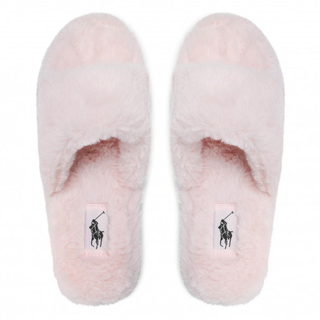 Thumbnail - Ralph Lauren Fur Slide Pink Womens Pantoffeln