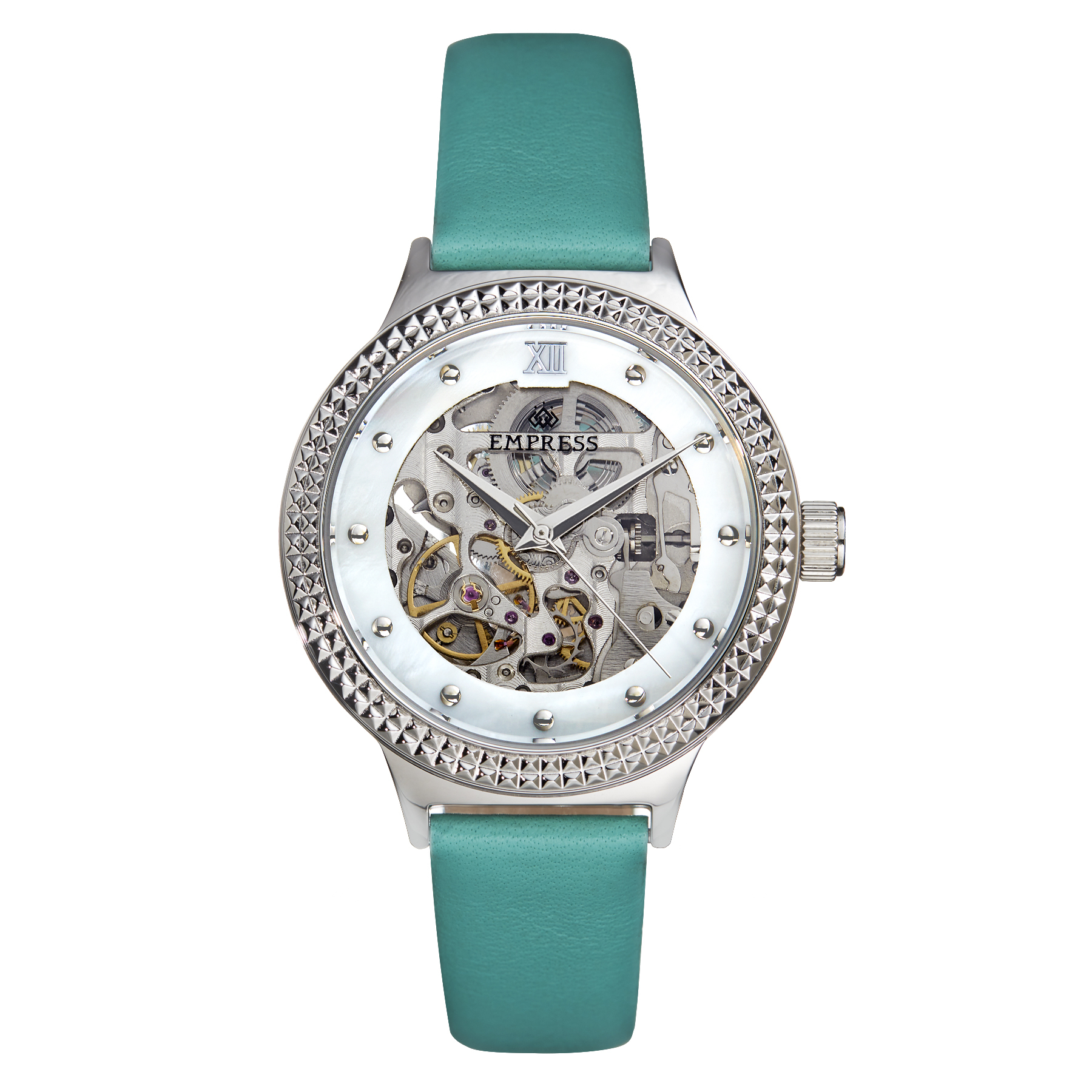 Thumbnail - Empress Alice Automatic MOP Skeleton Dial Leather-Band Watch