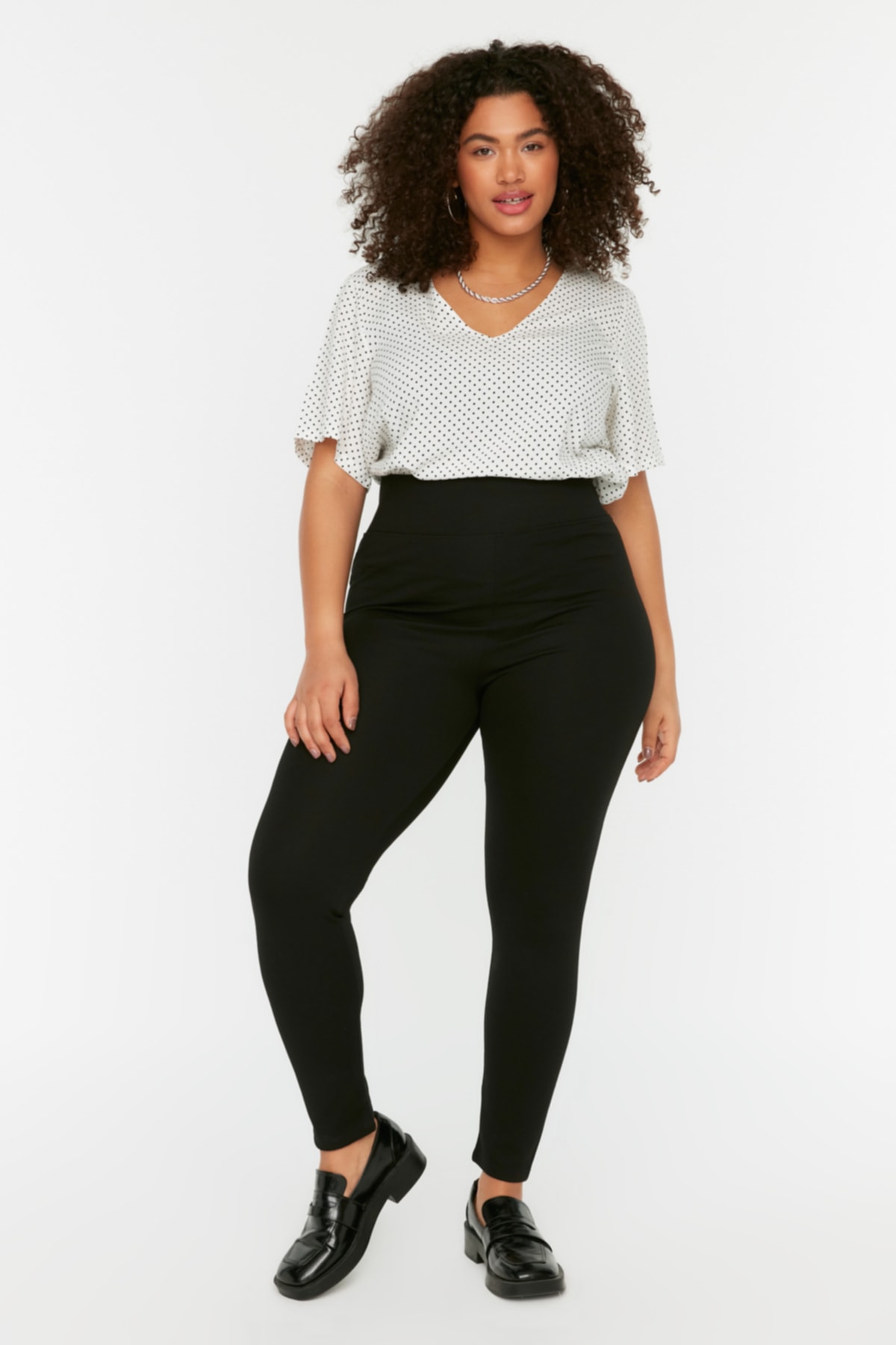 Trendyol Curve Trendyol Dam Hög Midja Skinny Plus Size Leggings – bild 2