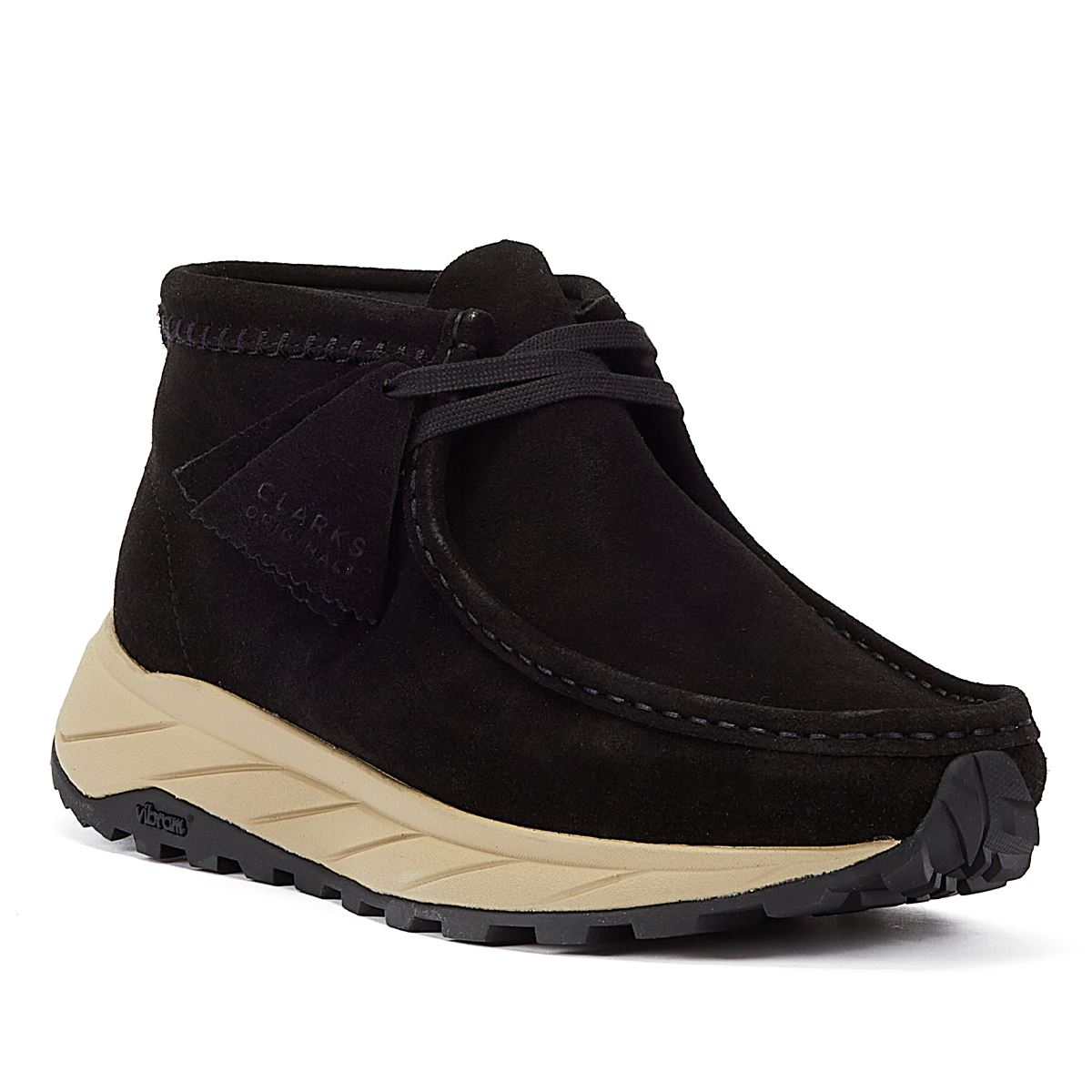 Wallabee Eden Suede Svarta snörskor för herrar 2