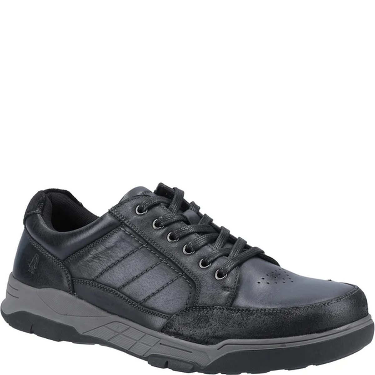 Thumbnail - Hush Puppies Herren Finley Leder Lace Up Trainer (Schwarz)