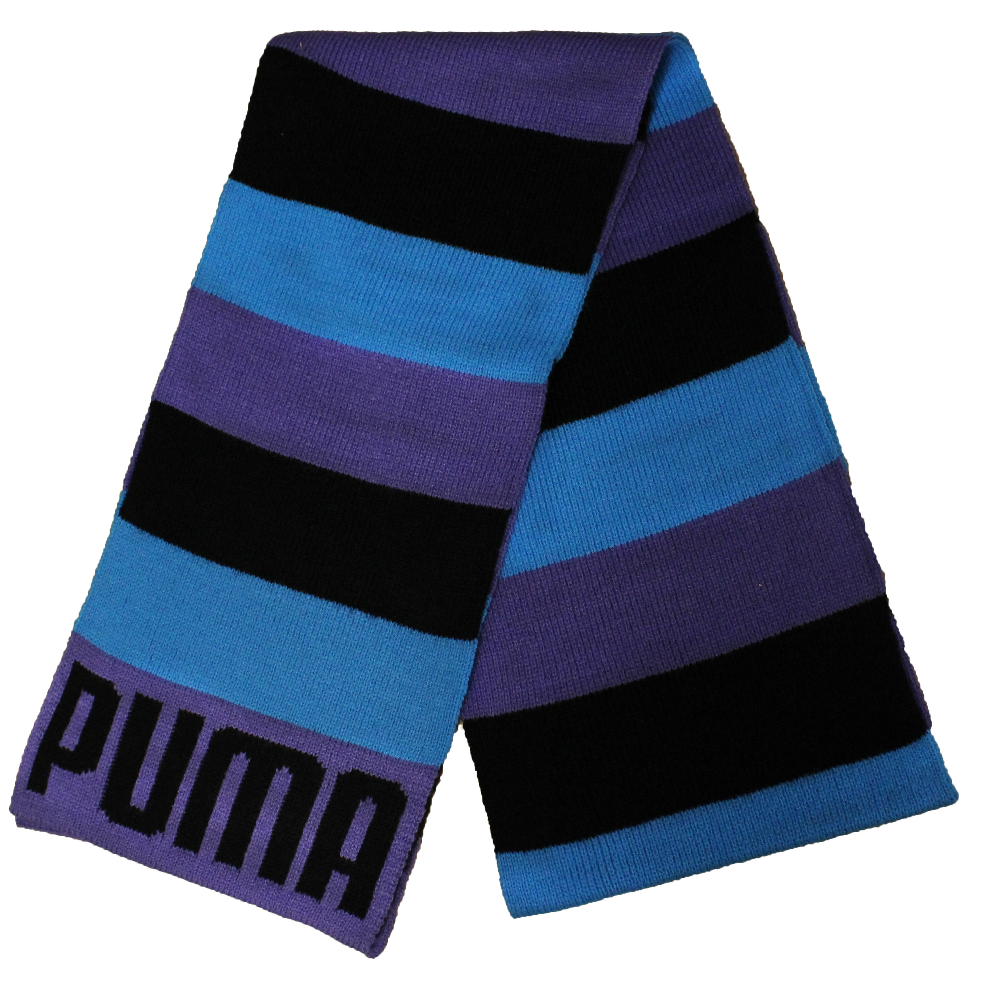 Thumbnail - Puma Unisex Mens Womens Strickschal schwarz lila blau 052136 03