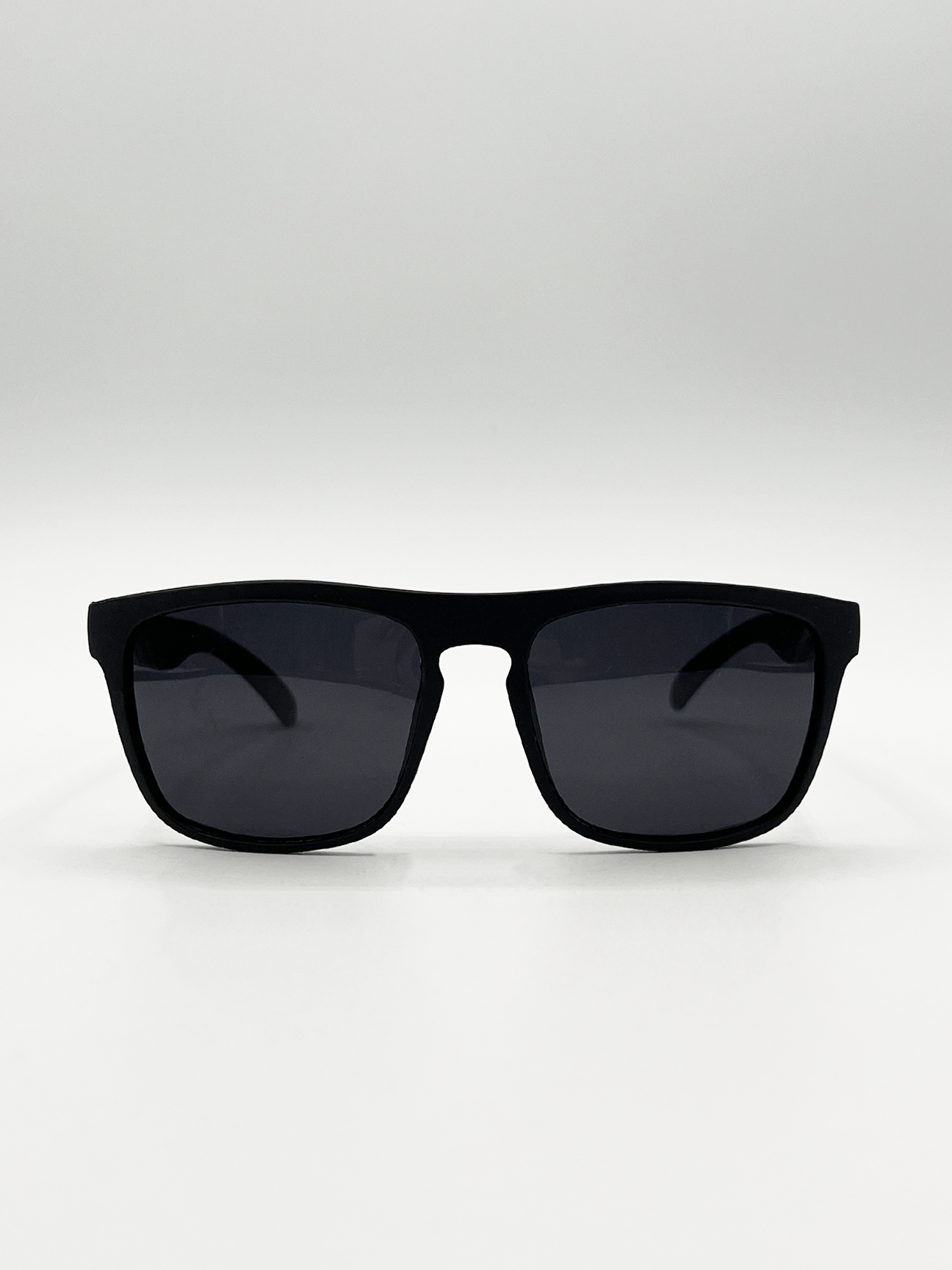 SVNX Mens Matte Black Wayfarer Sunglasses - One Size