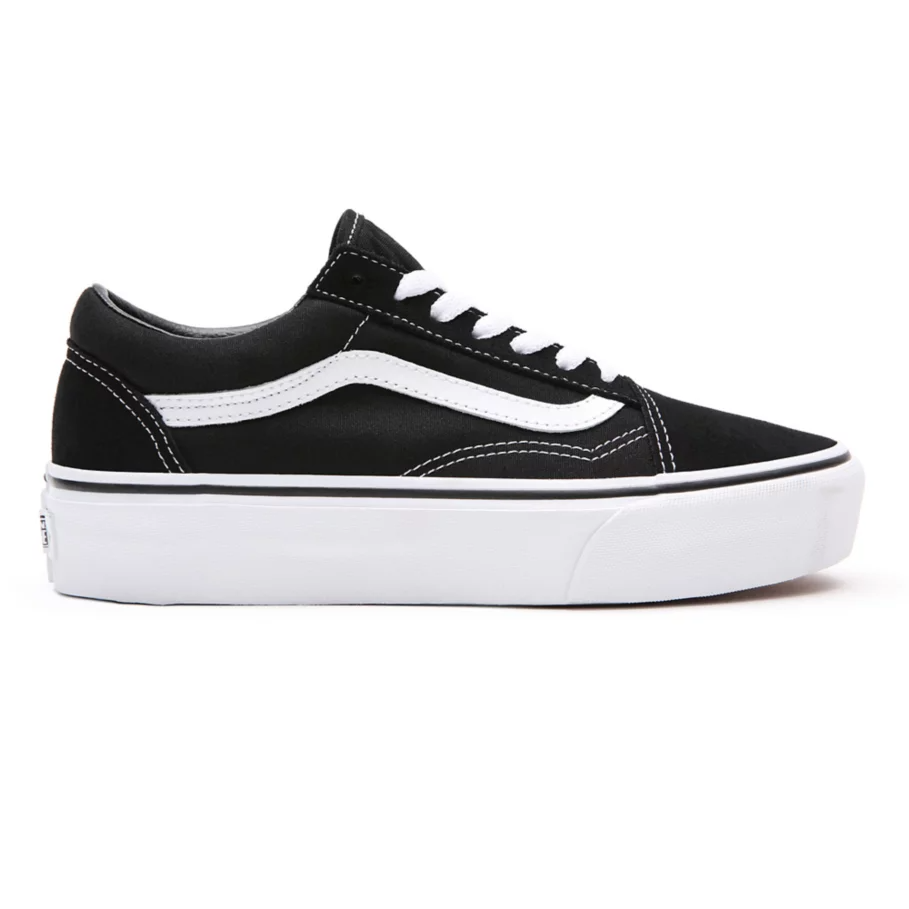 Thumbnail - Kaufen Sie Vans Old Skool Platform Black/White Damen-Sneaker