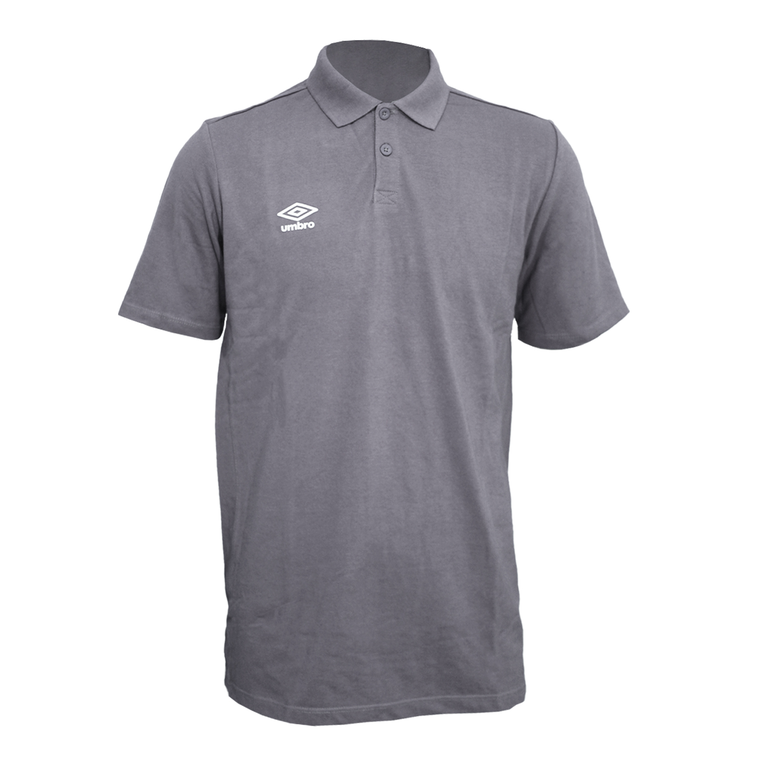 Thumbnail - Umbro - "Essential" Poloshirt für Herren (Kohlen-Schwarz/Weiß)