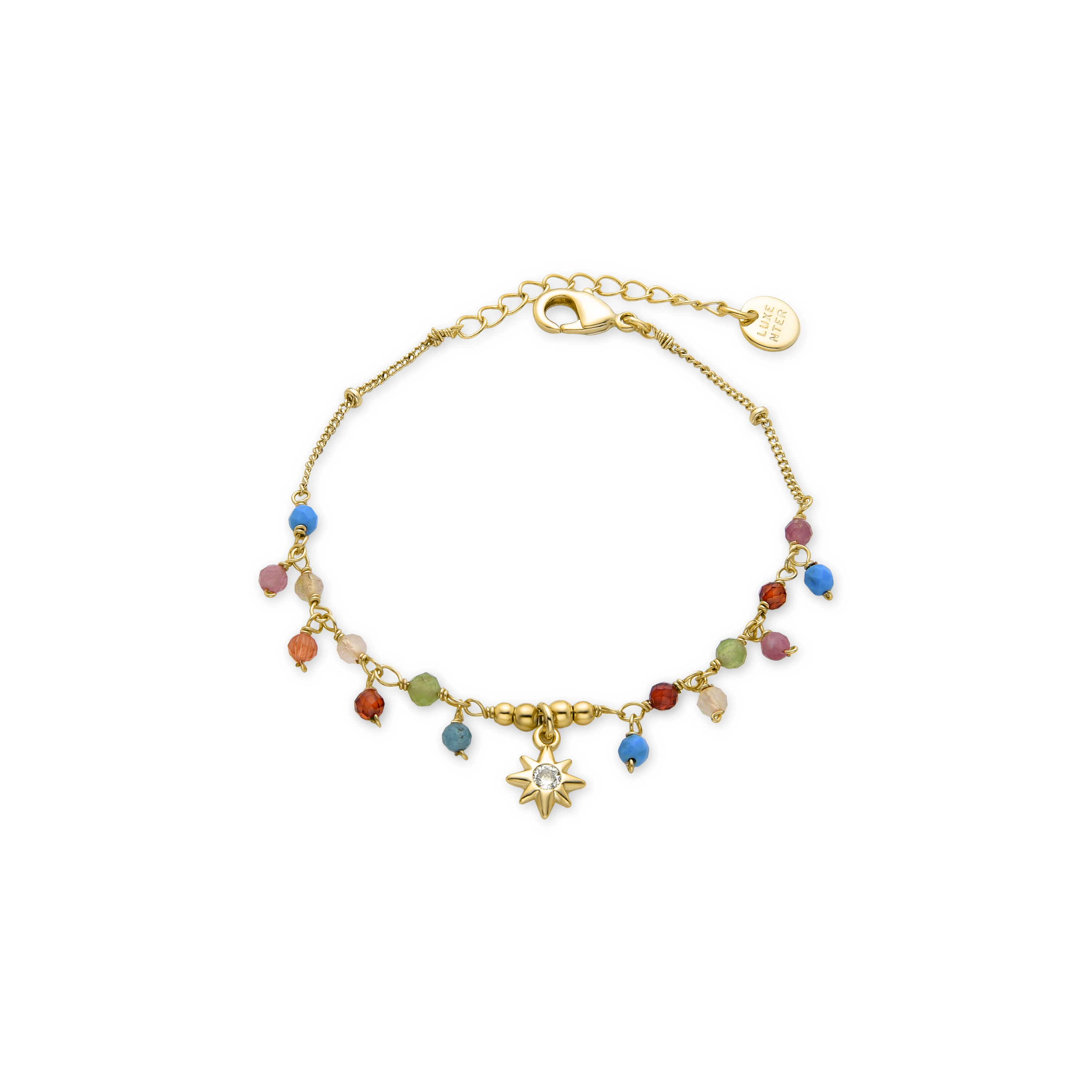 Thumbnail - Luxenter Multicolour Kristall Armband aus 18K Gelbgold - Wyrm