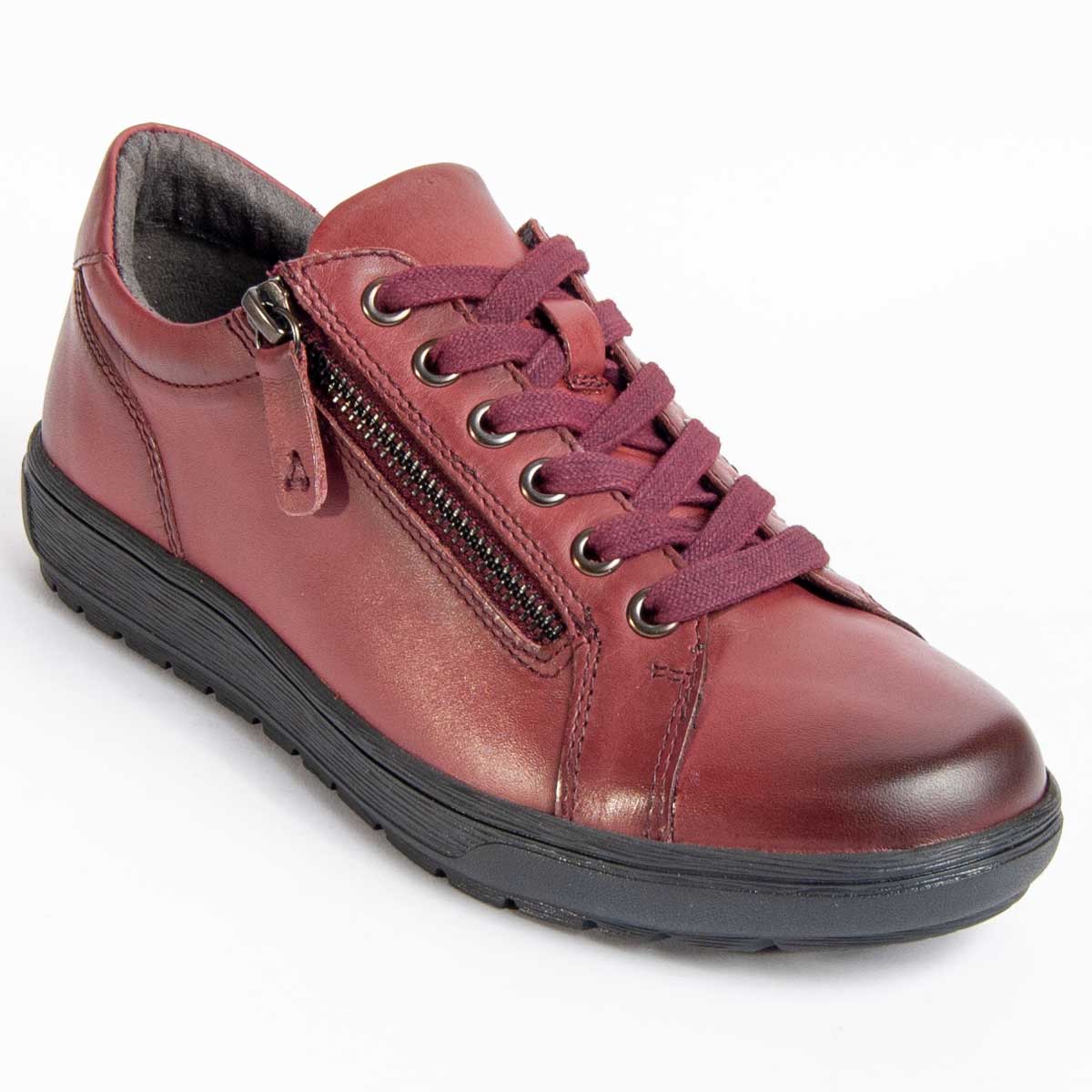 Purapiel Oxford-Sko Ailina Bordeaux loafers dam – bild 2