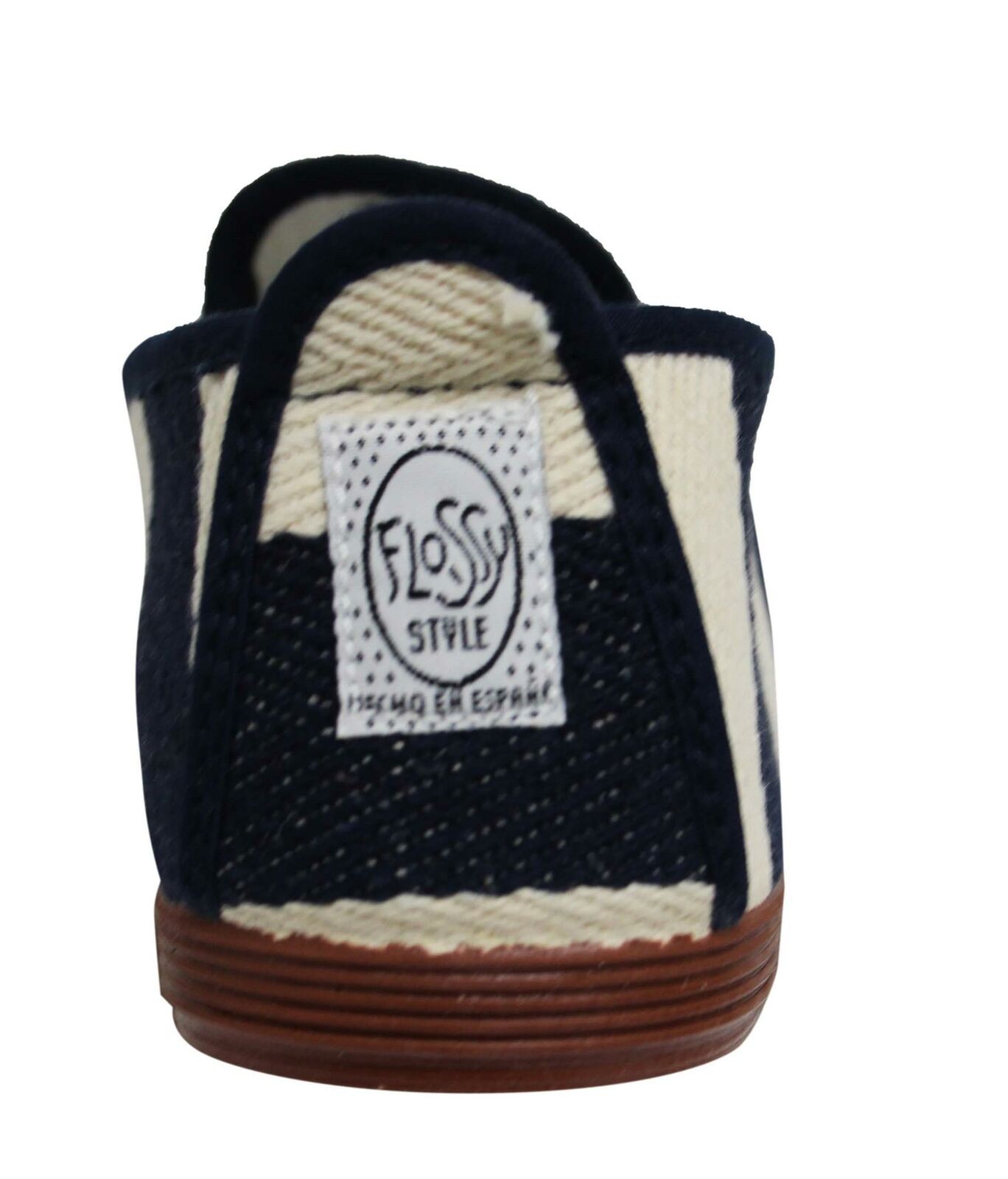 Flossy Style Amara Plimsolls Navy/Cream för herrar låga sneakers – bild 2