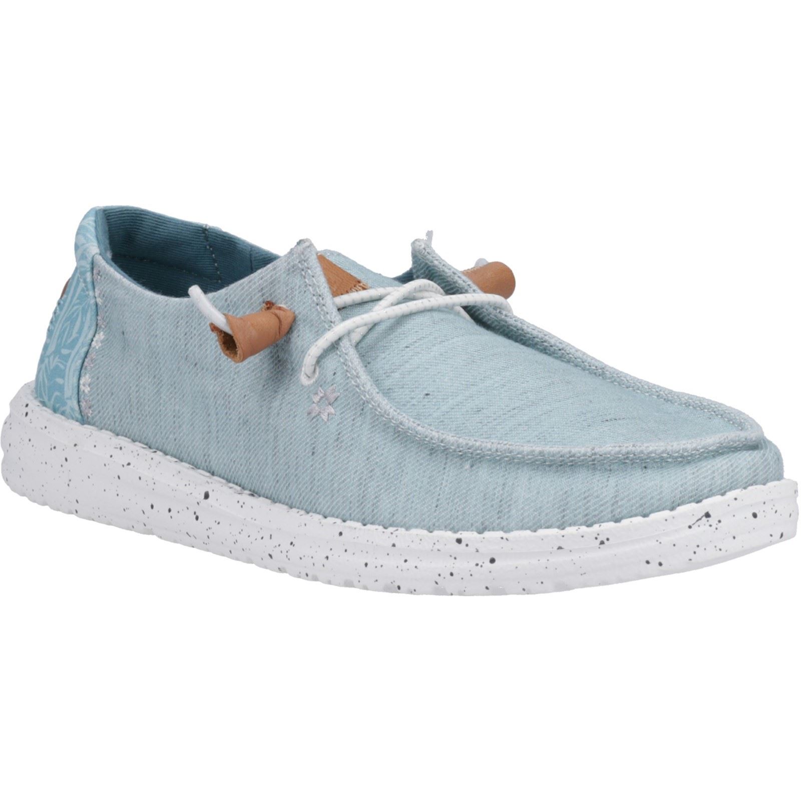 Thumbnail - HEYDUDE Wendy Heathered Slub Tropical Leinen/Lyocell/Baumwolle Blaue Loafers für Damen