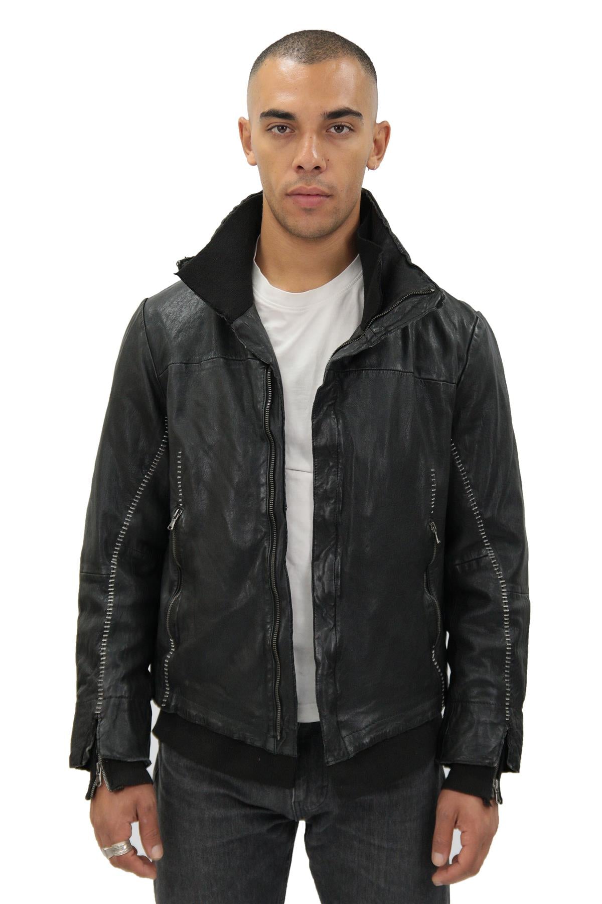 Infinity Leather Bikerjacka i läder, handsydd, för herrar - Tansen
