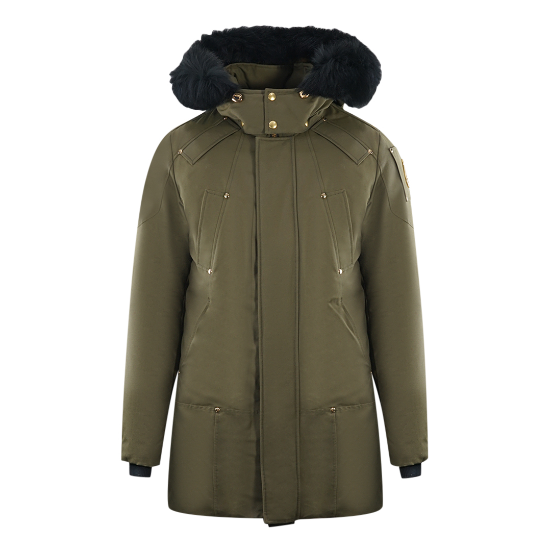 Stage Lake Black Trim Green Parka Down Jacket
