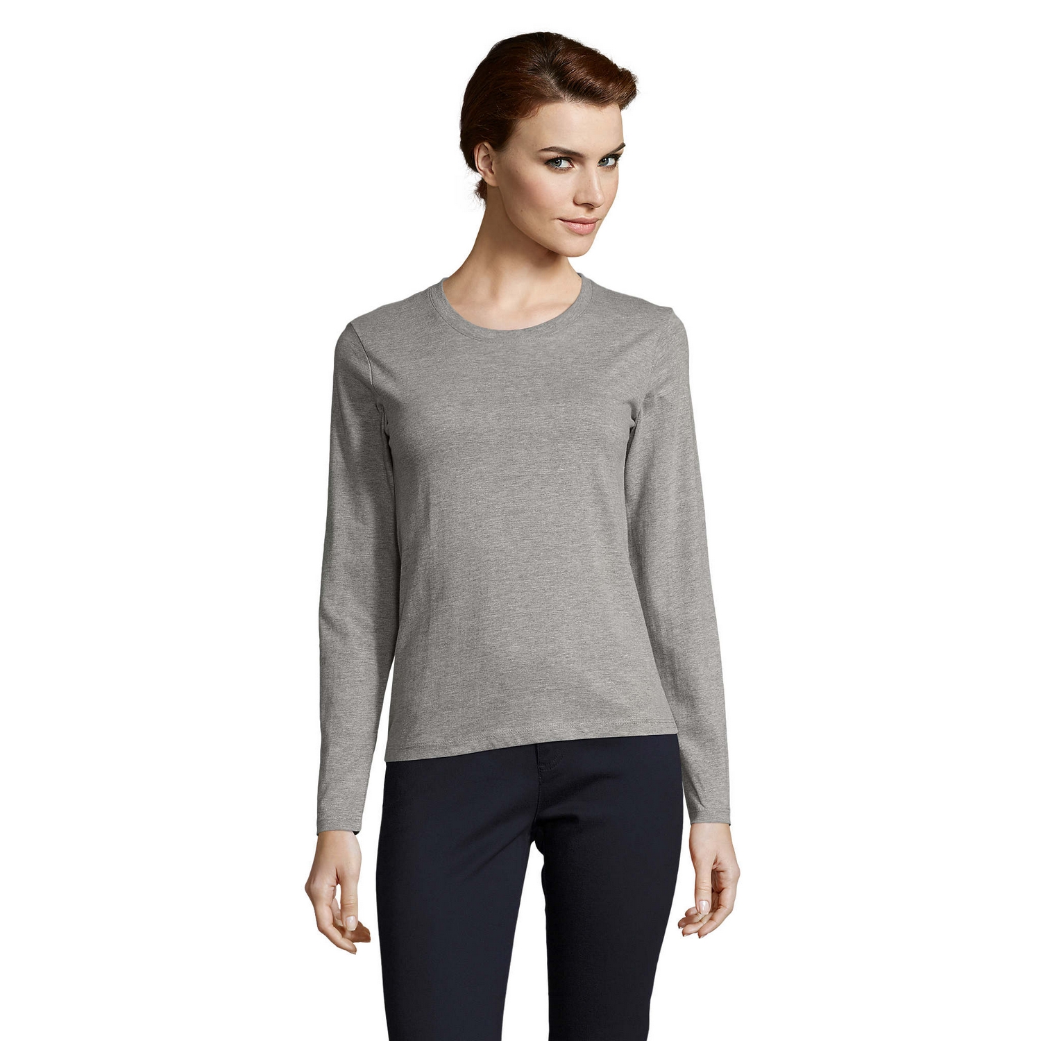 SOLS - "Imperial" T-Shirt für Damen Langärmlig (Grau)