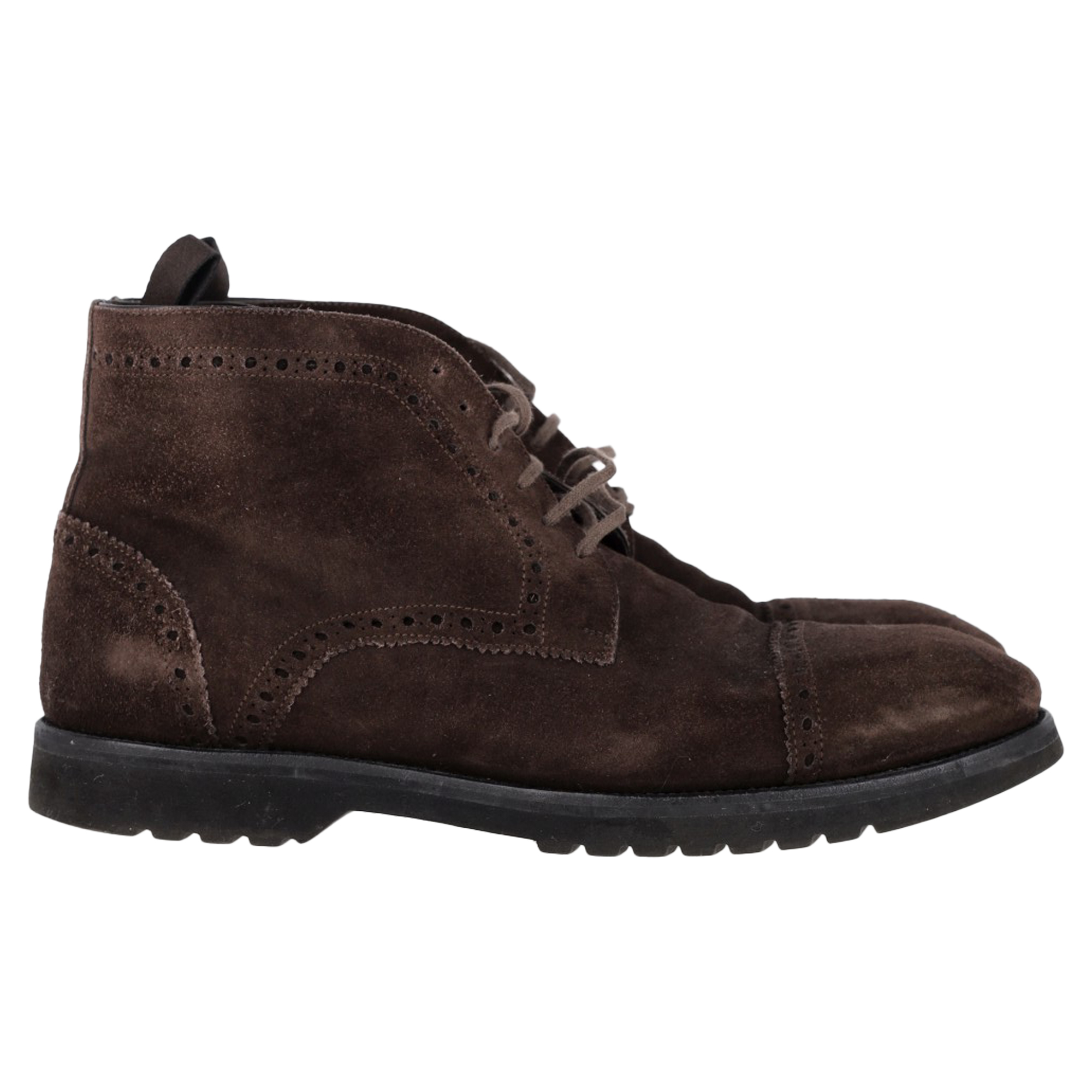 Tom Ford Pre-owned Tom Ford Laser Cut Lacer-Up Chukka Boots i Brunt Mocka