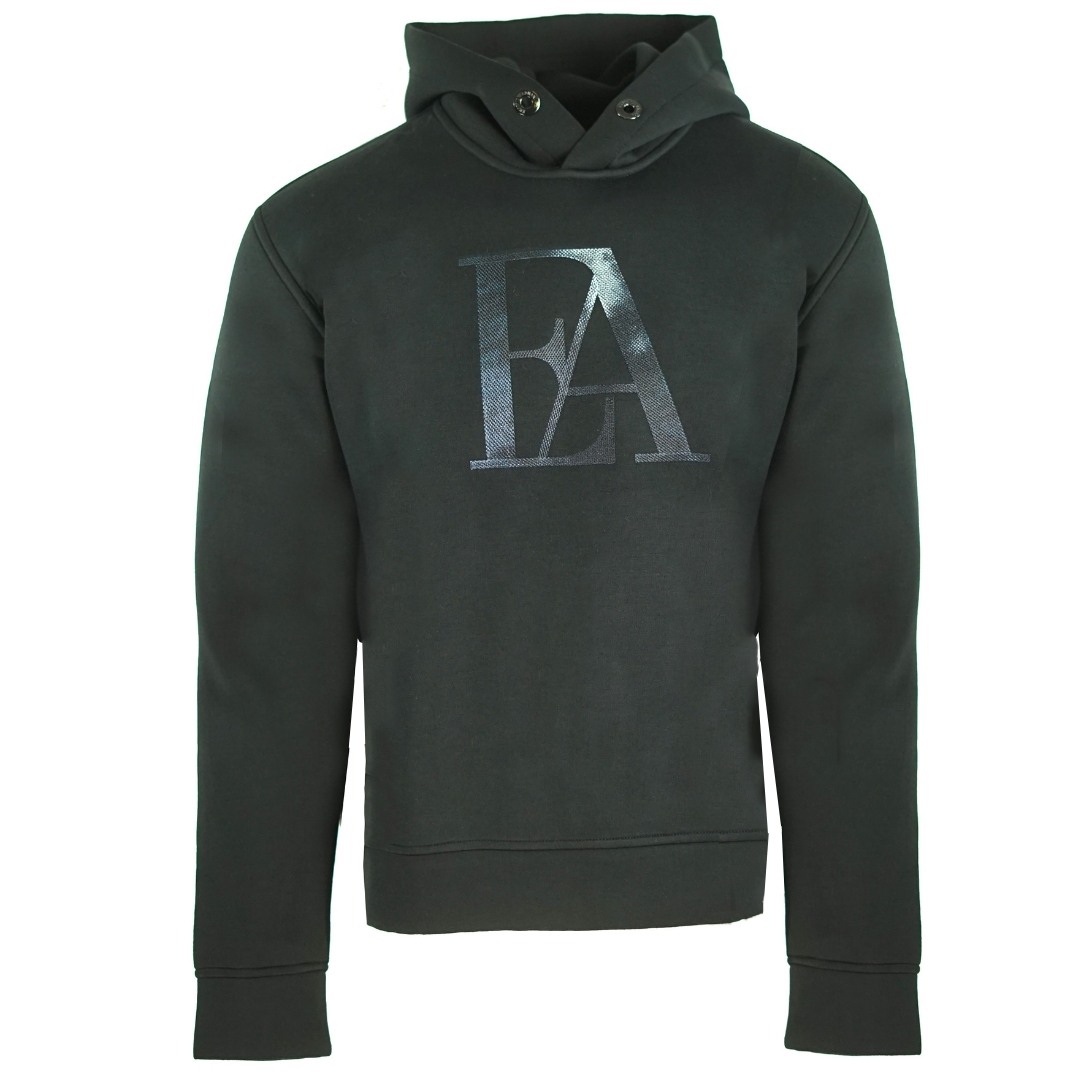 Thumbnail - Emporio Armani Große Adler Logo Schwarz Hoodie