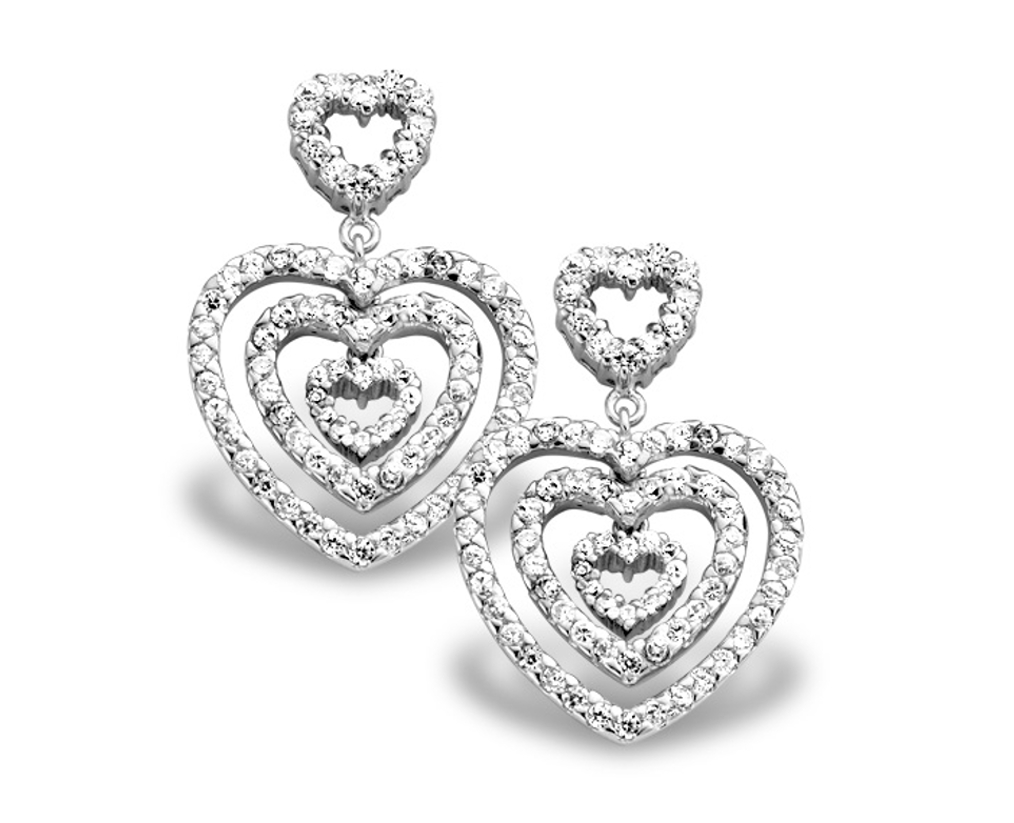 Thumbnail - Orphelia Damen-Ohrhänger Sterling-Silber 925, Silber EAR-1218