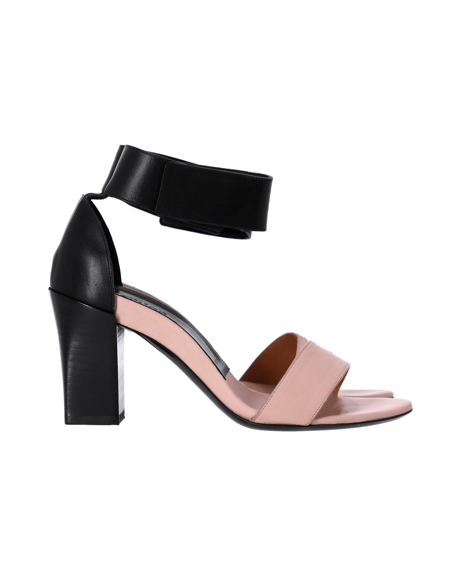 Chloe Pre-owned Womens Two-Tone Ankle Strap Sandals in Black and Pink Leather Leather (archived) – Size UK 5.5