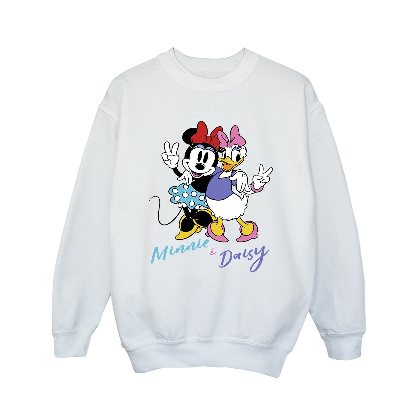 Thumbnail - Disney - "Minnie Mouse And Daisy" Sweatshirt für Mädchen (Weiß)