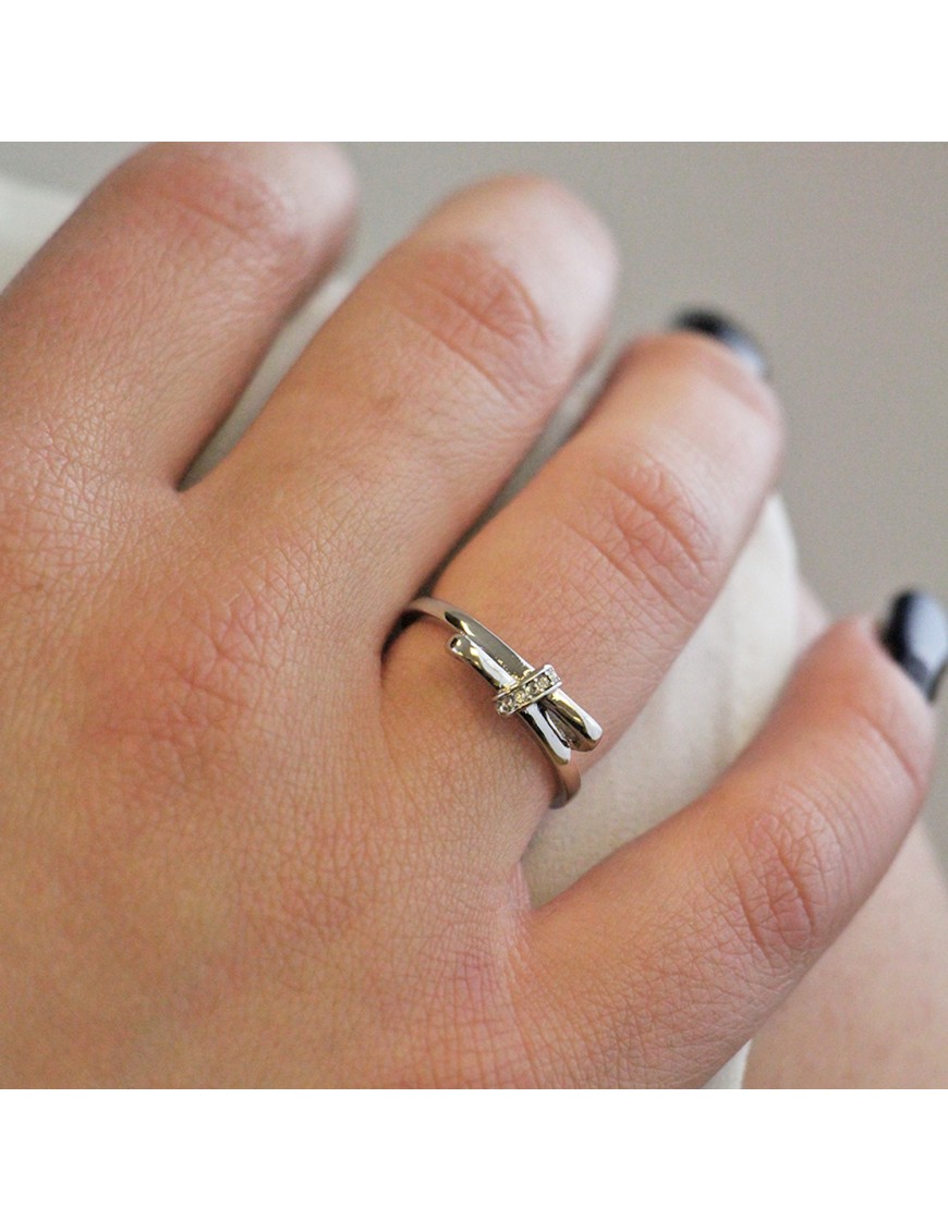 MYC Paris Luminous Bow Ring Silver och kristall dam – bild 2