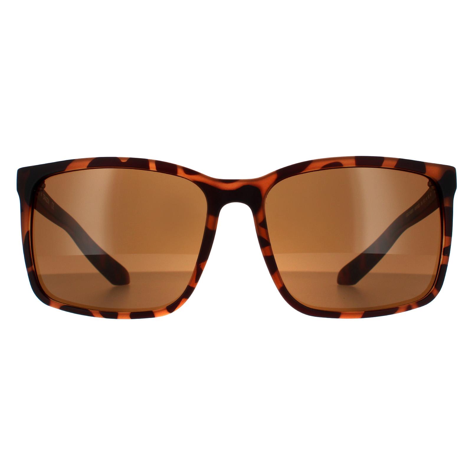 Thumbnail - Dragon Square Mens Matte Tortoise Bronze Sonnenbrille