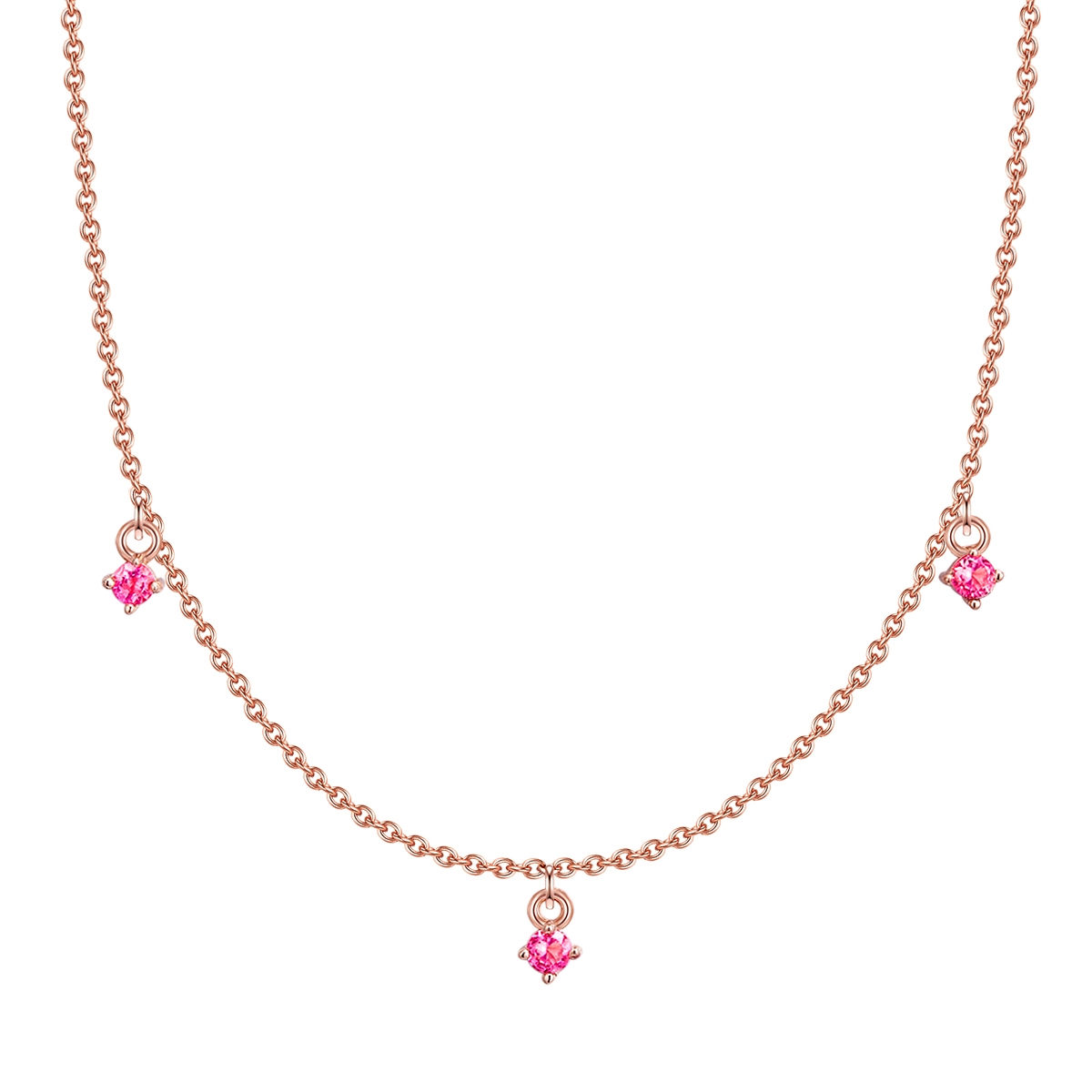 Glanzstücke München Womens Female Sterling Silver Necklace - Rose Gold - One Size